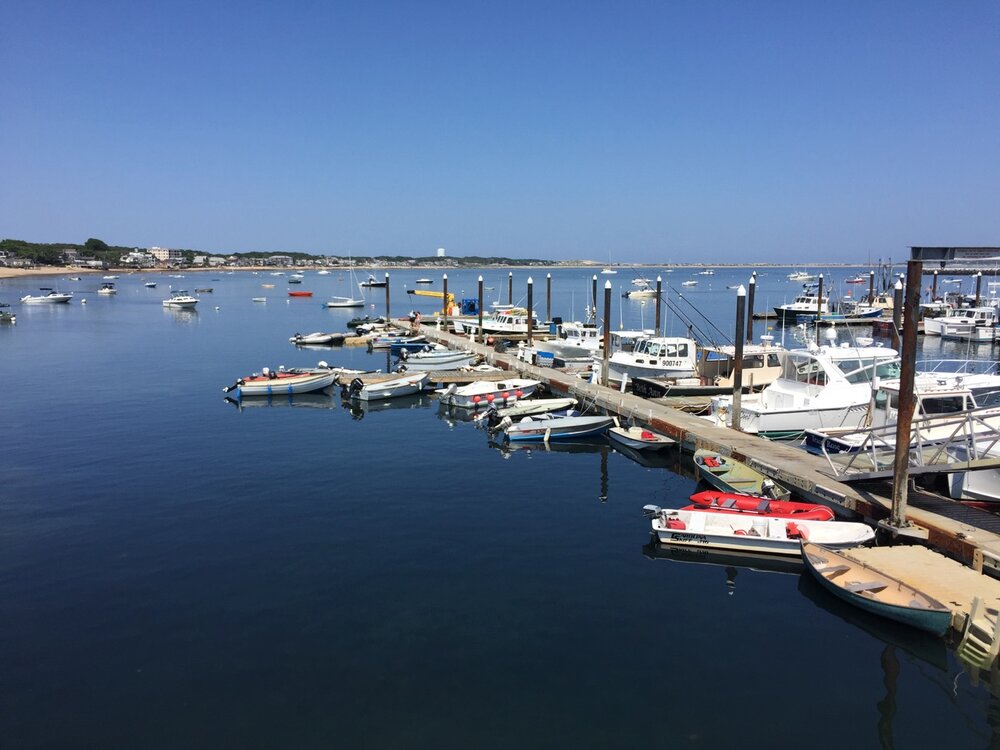 Beautiful Water View and Boats in Provincetown Cape Cod, at MacMillan Pier