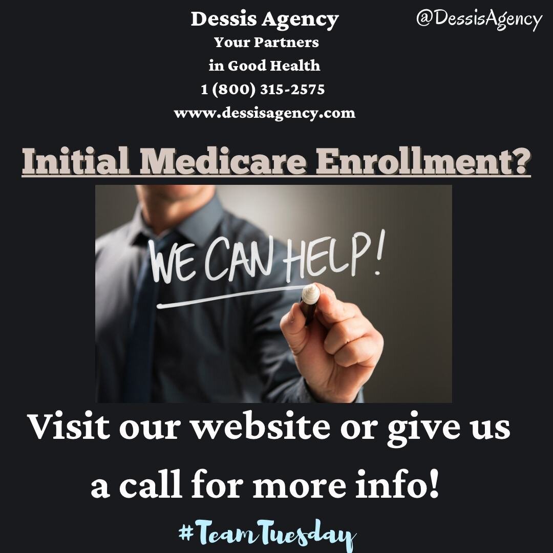 Visit our website at www.dessisagency.com or call 1-800-315-2575 for customized assistance. 
#DiscoverDessisAgency #TeamTuesday #MedicareEnrollmentMadeEasy