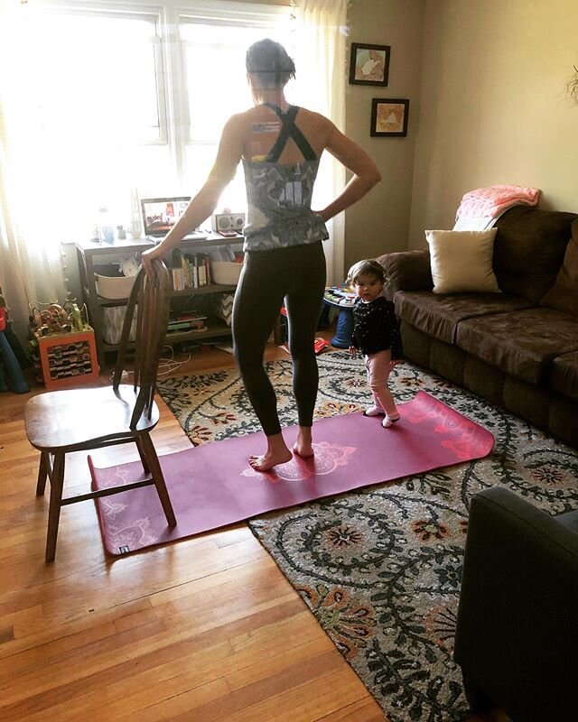 Has anyone embraced a home exercise or movement routine right now? Yes. No. Kinda. Sorta. 🤷🏻&zwj;♀️ .

I have been trying to (sort of) embrace a home exercise routine and some outside movement, but it&rsquo;s been pretty difficult. Note my child wa