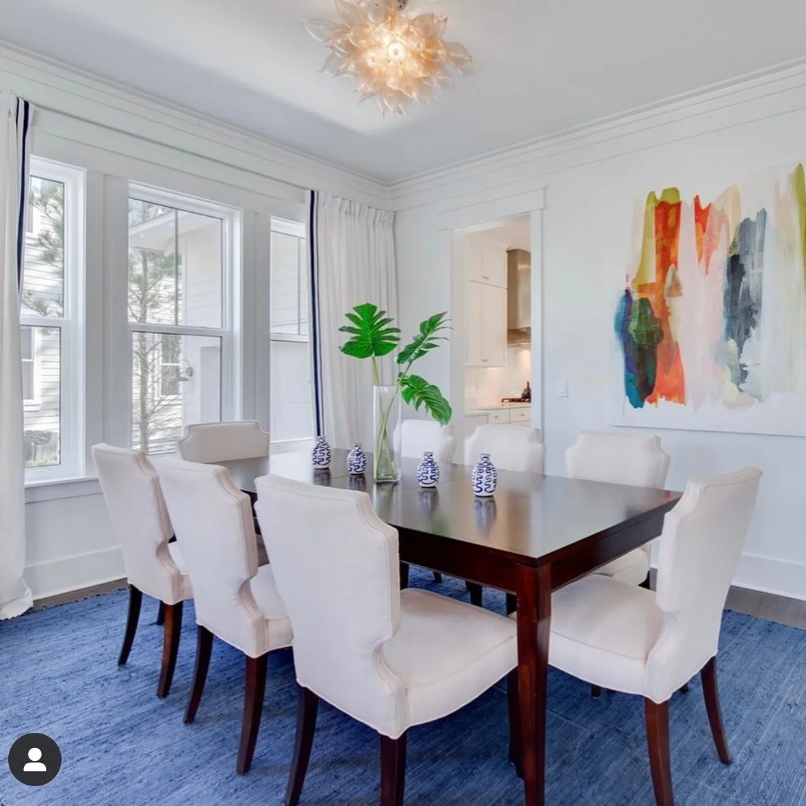 Reflecting on past paintings. Thanks @millerandcompanydesign  #art #design #interiordesign #painting #diningroom #diningroomdecor