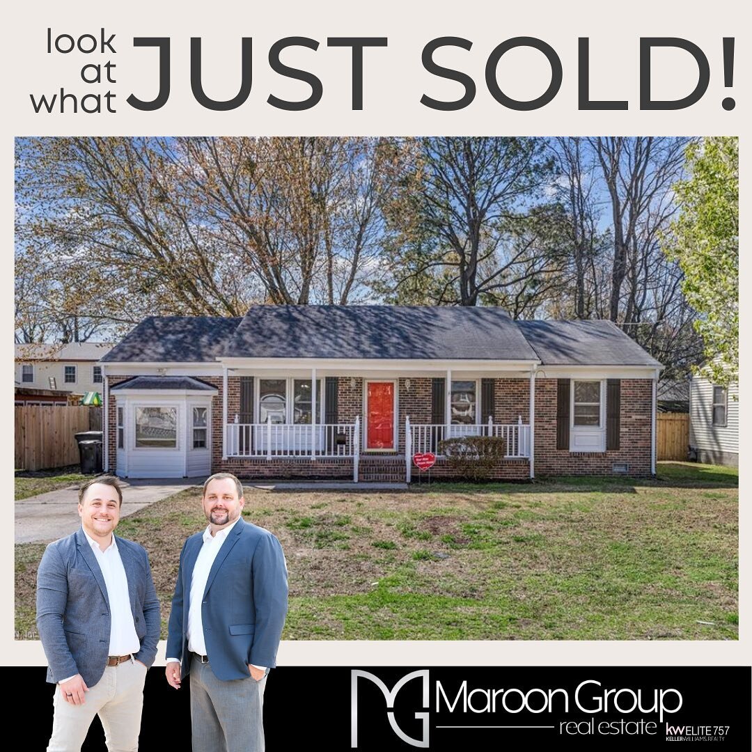 Congrats to the young family who purchased this one! 

The Maroon Group
#TheMaroonGroup #HutchSellsHomesVA
Keller Williams Elite 757
http://www.maroongroupva.com