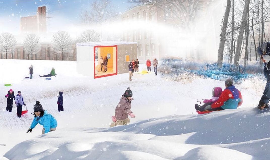 Happy Holidays from all of us at Framework Cultural Placemaking &mdash; to a brighter 2021 ahead ✨ Rendering from our snow day Kendall Square Public competition entry ❄️ #weareframework #tbt