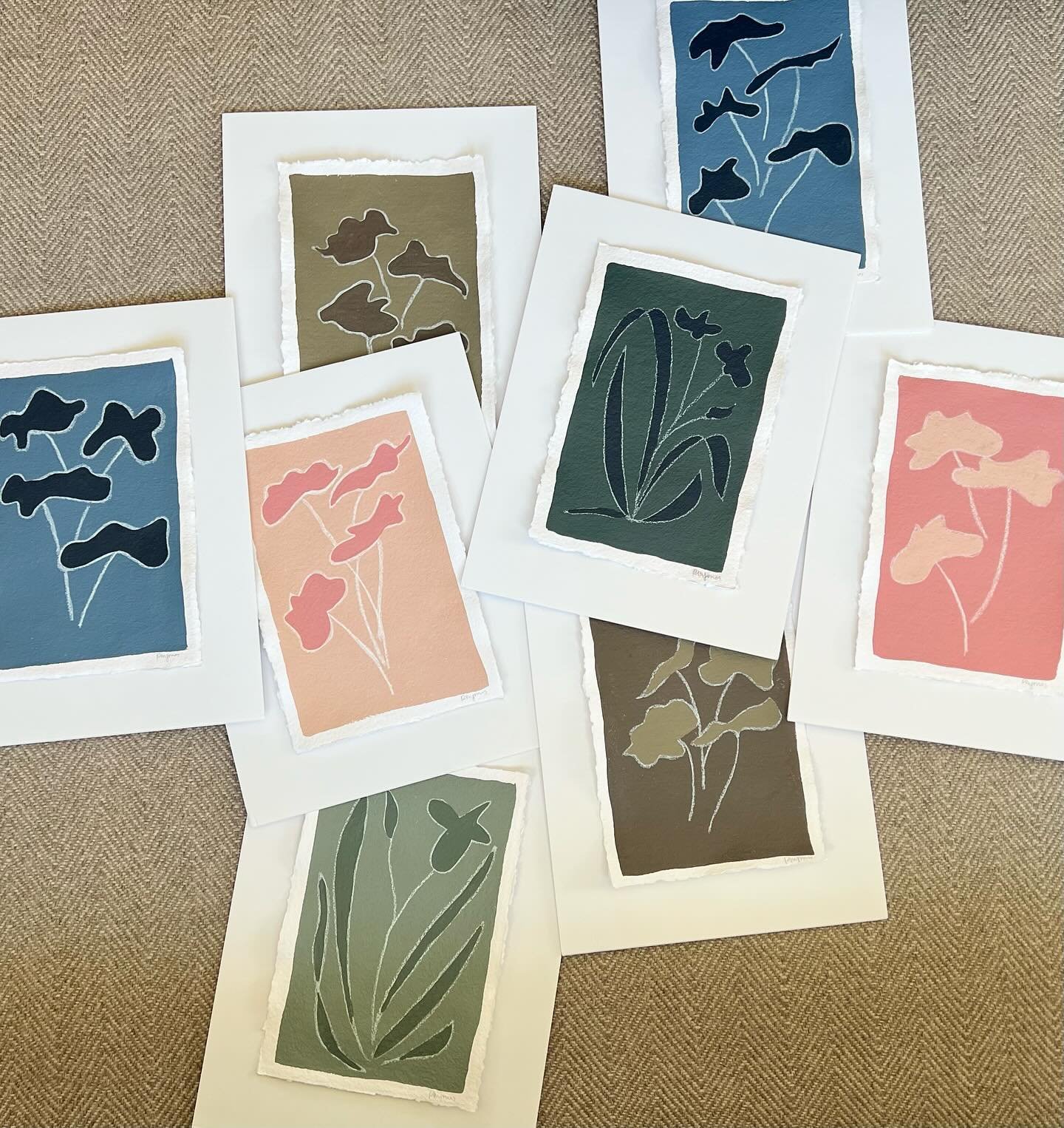 A new bundle of abstract botanic originals are in the works along with French Ink Florals and a few petite round landscapes. Just a sampling of what I&rsquo;m bringing to the @mbaartshow. Thanks for having me back again this year!