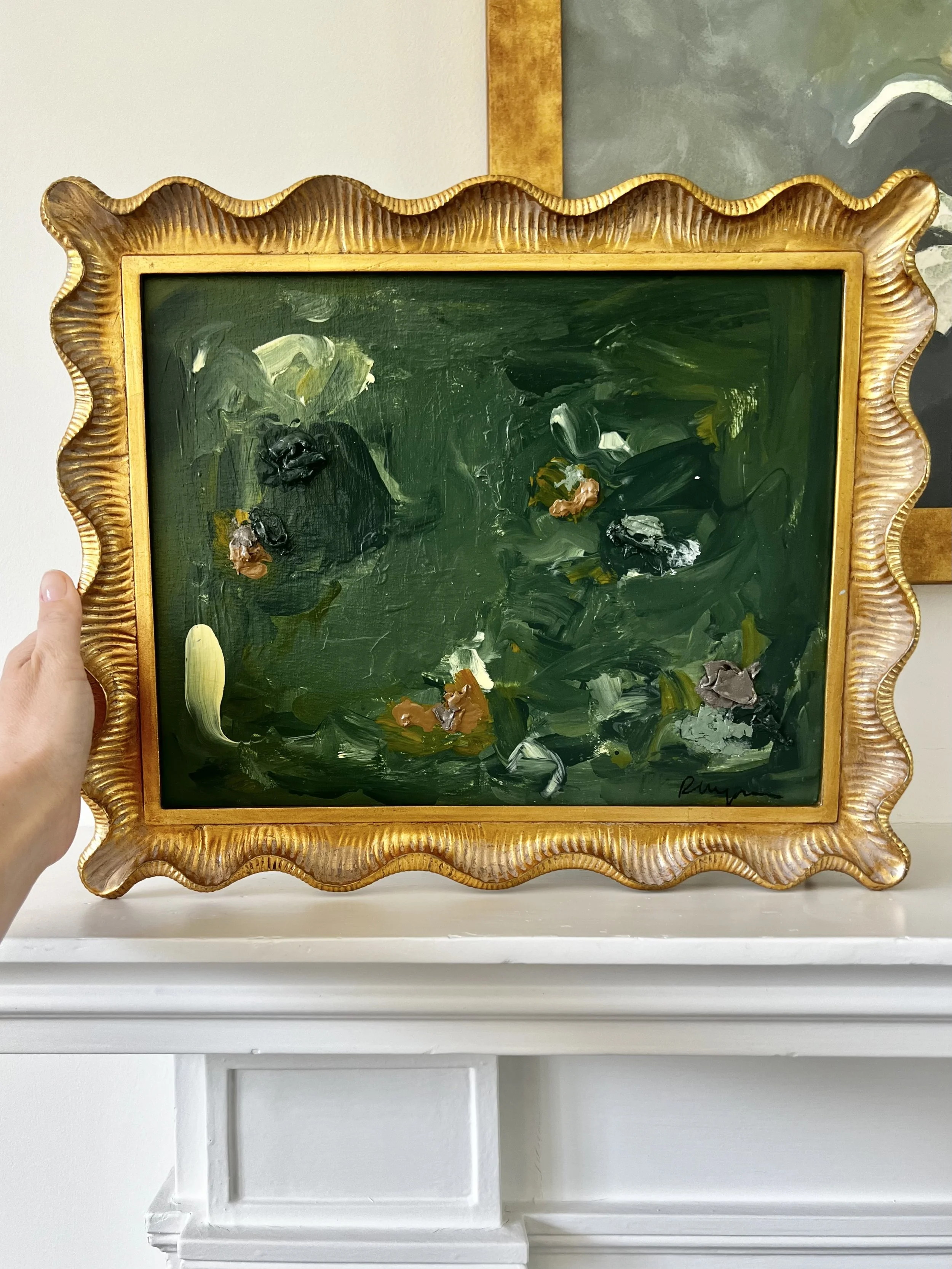 13x16 Green Abstract