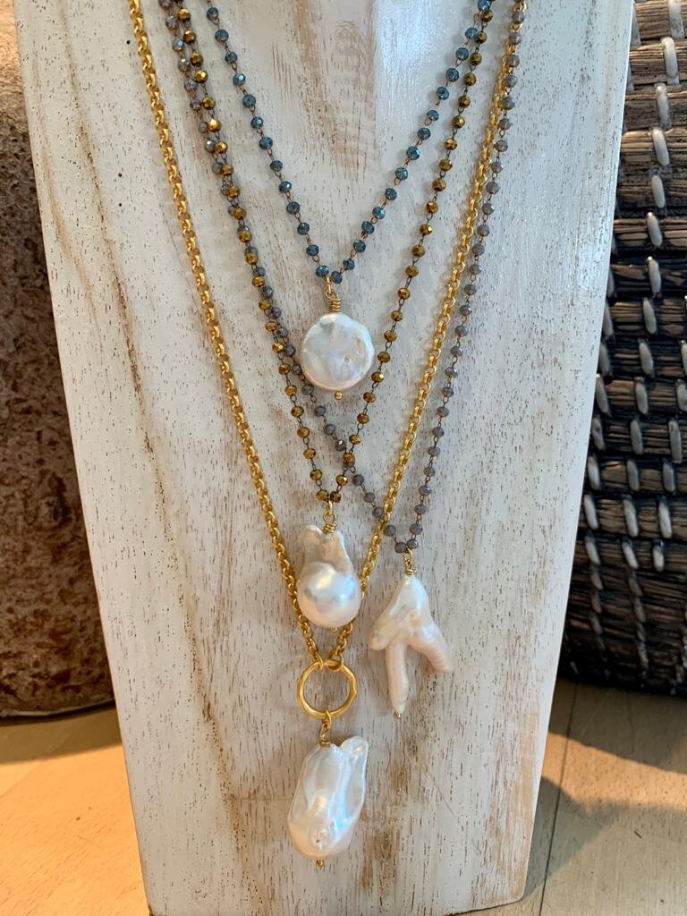 Custom Initial Pearl Necklace – ash from nash