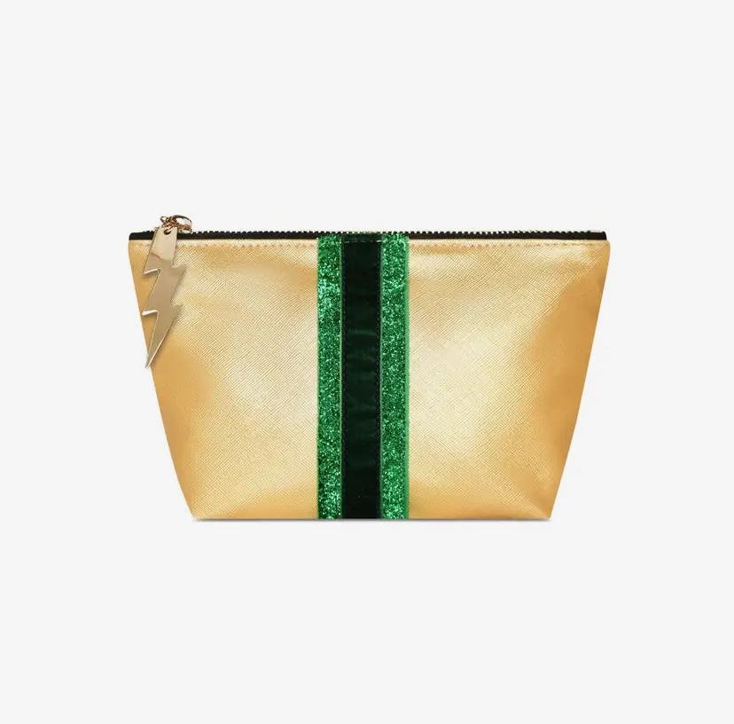 Gold/Emerald Glitter Pouch - S
