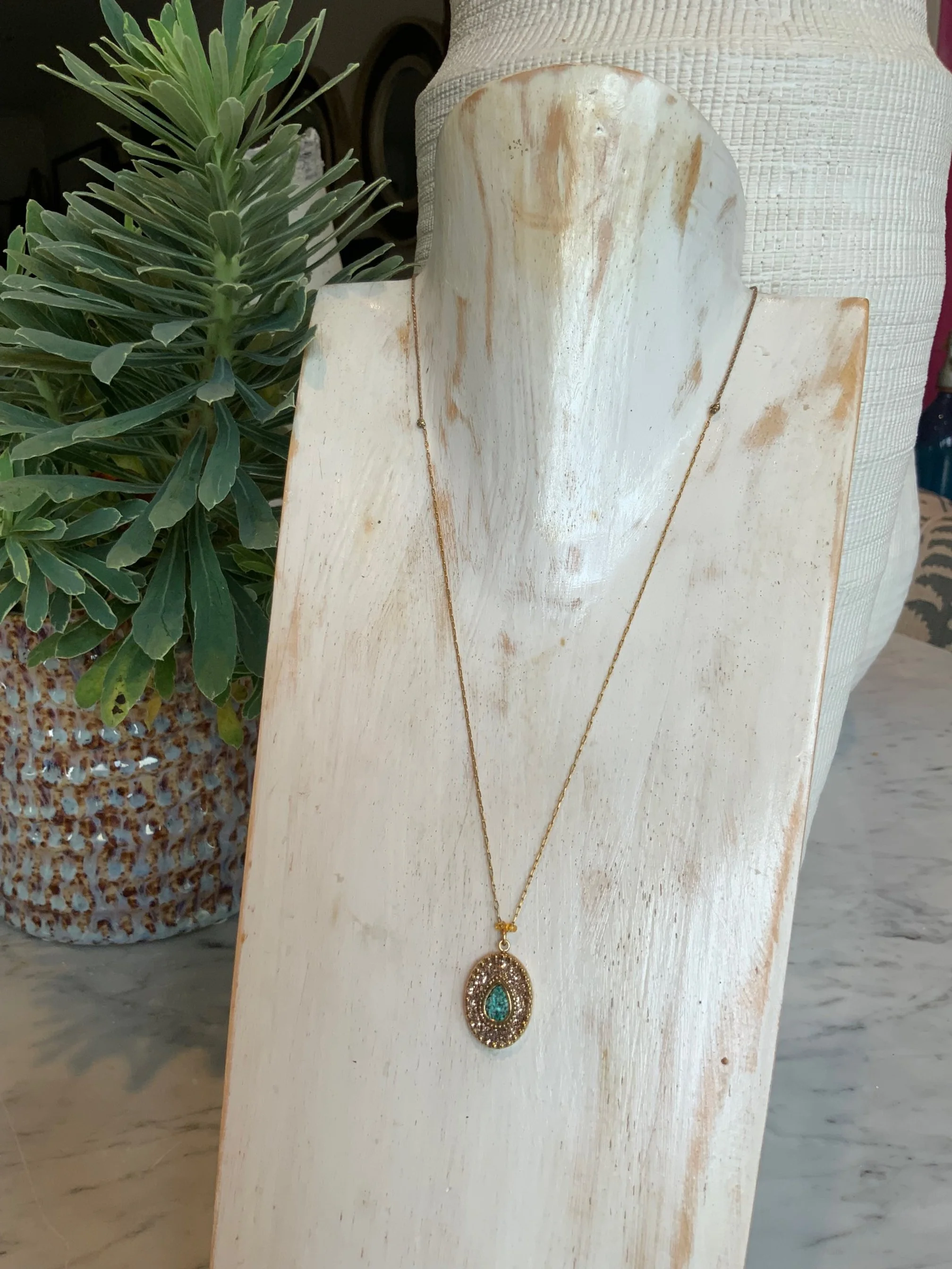 Cassis Teardrop Necklace