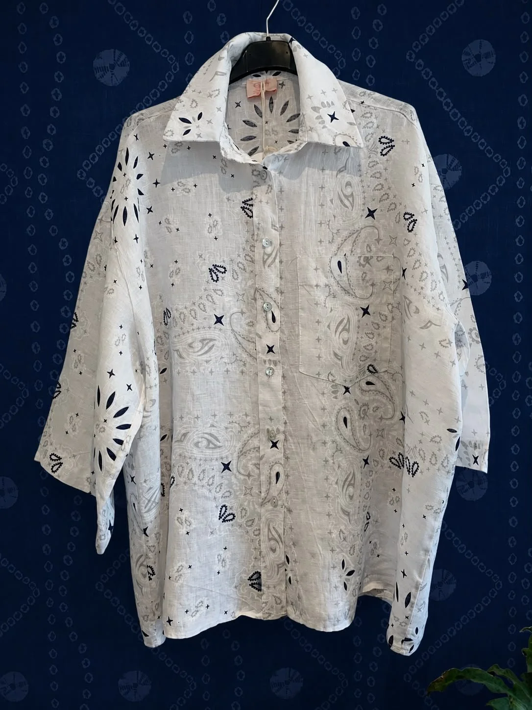 Linen Bandana Shirt – White