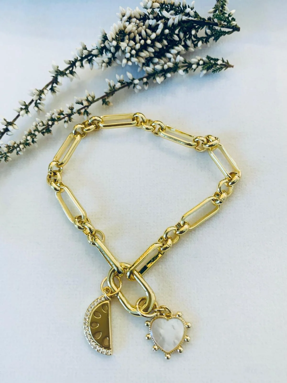 Chain Link Charm Bracelet