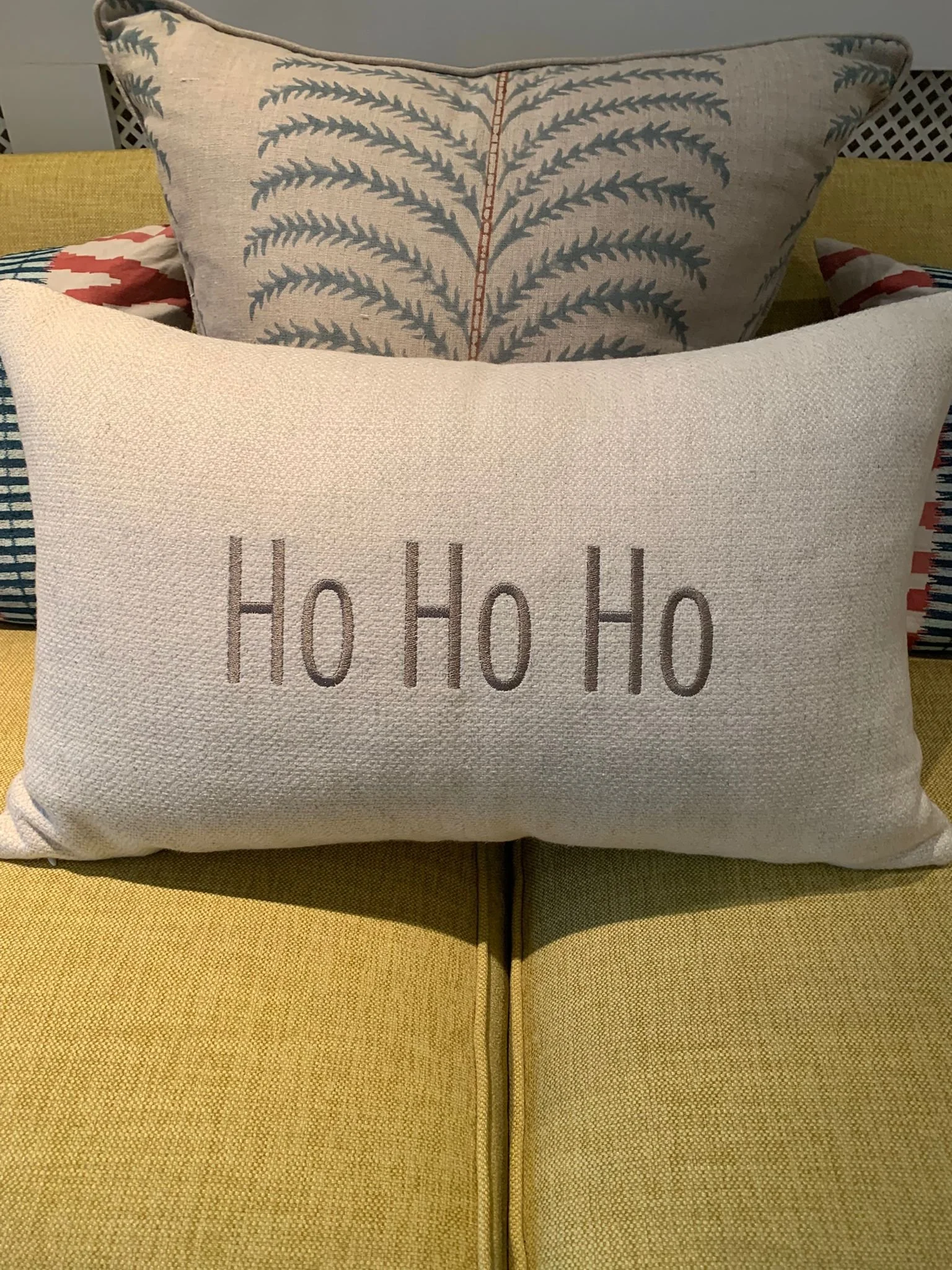 Ho Ho Ho Linen Cushion #2