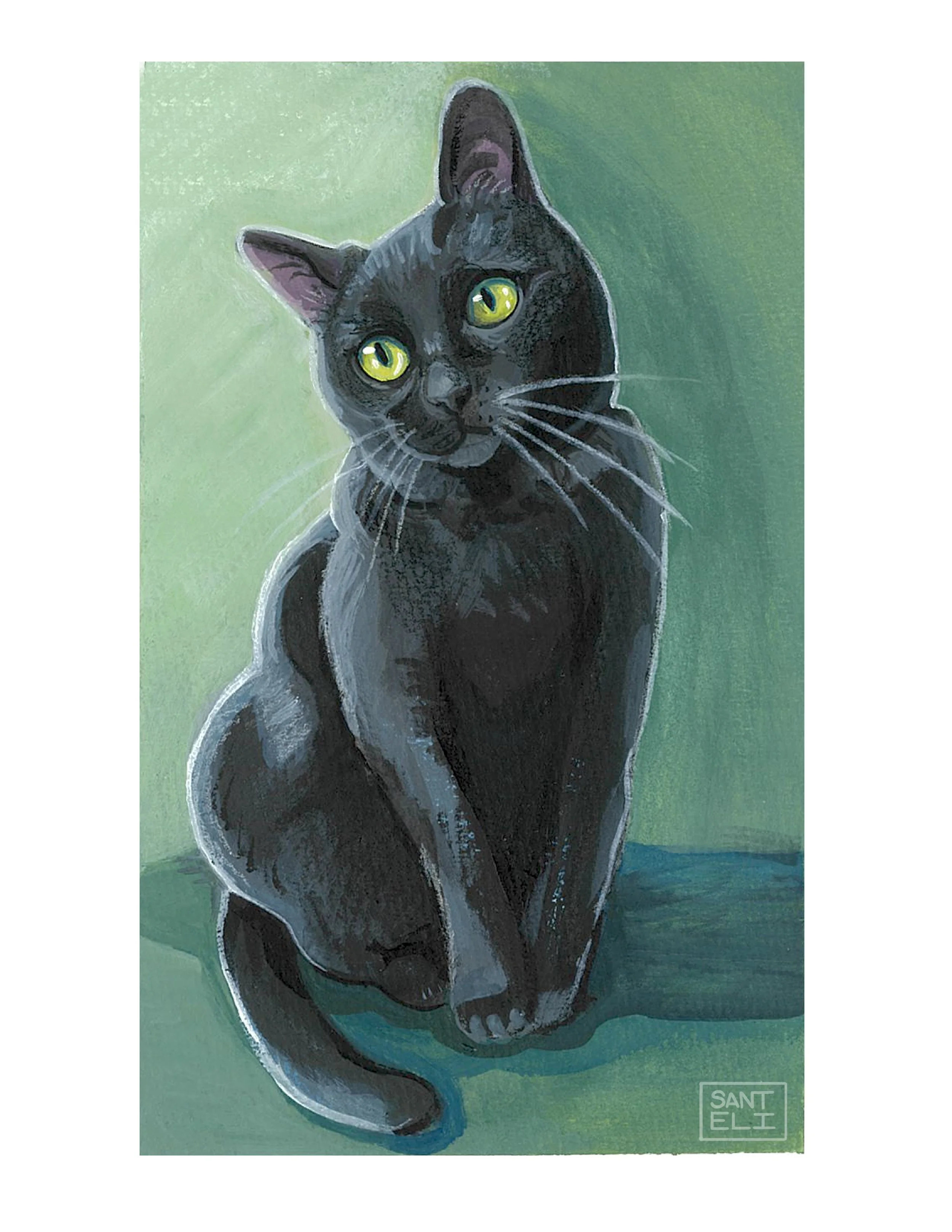 Noon - Pet Portrait in Guache