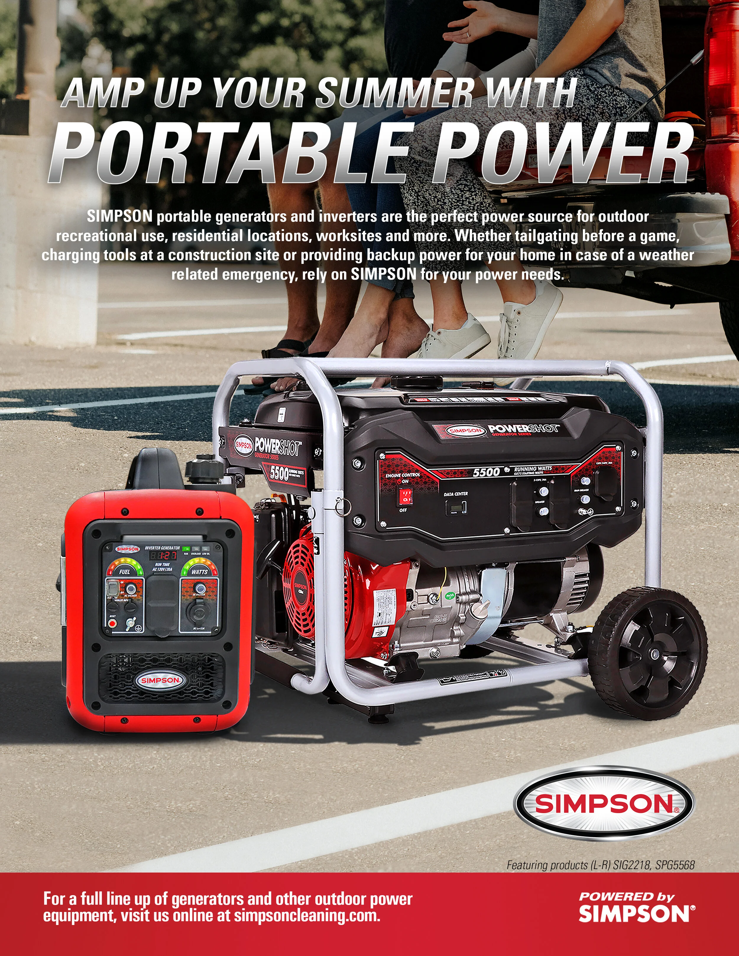 Simpson Generator Advert . - 2019 Nascar Magazine