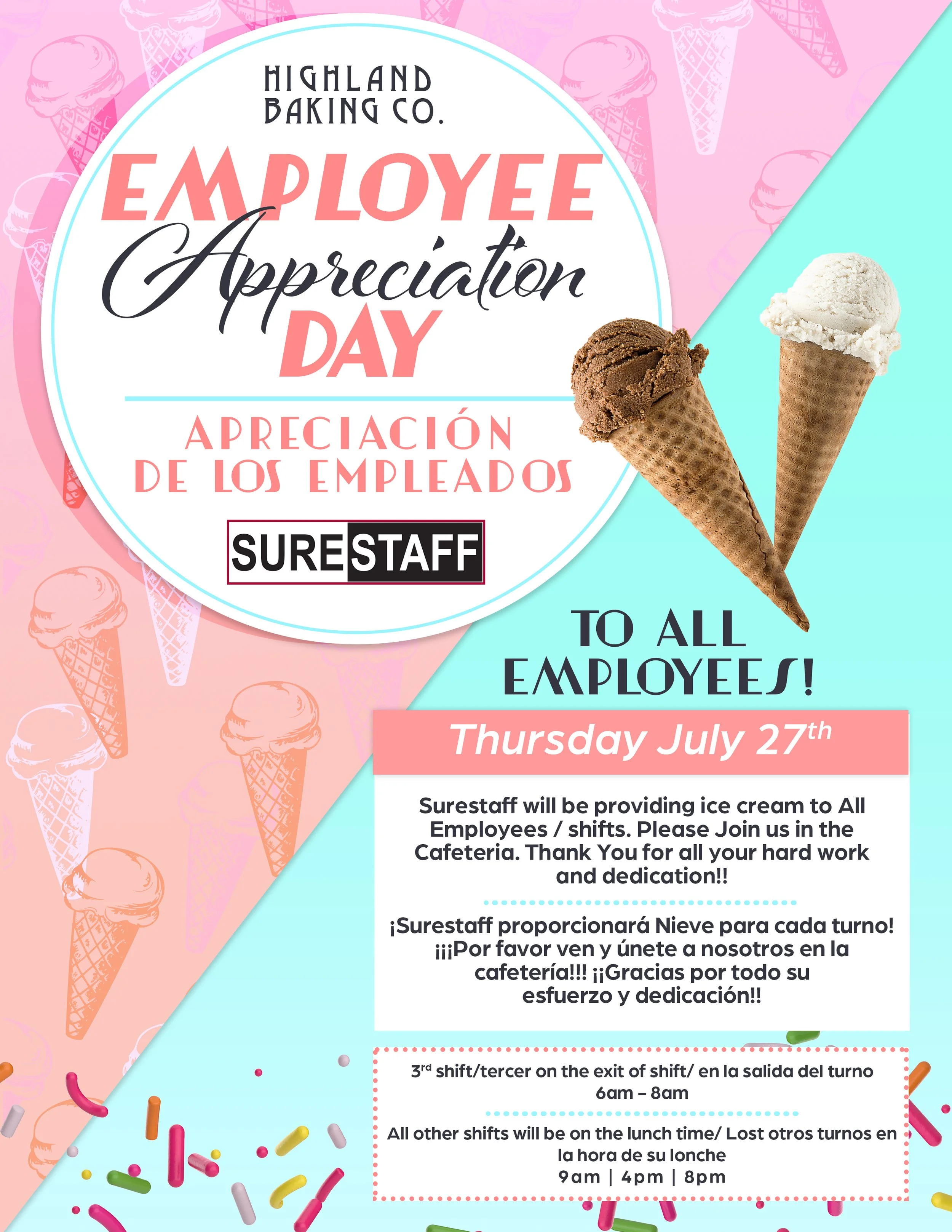 Employee Apprciation Day - Highland Baking Co. 