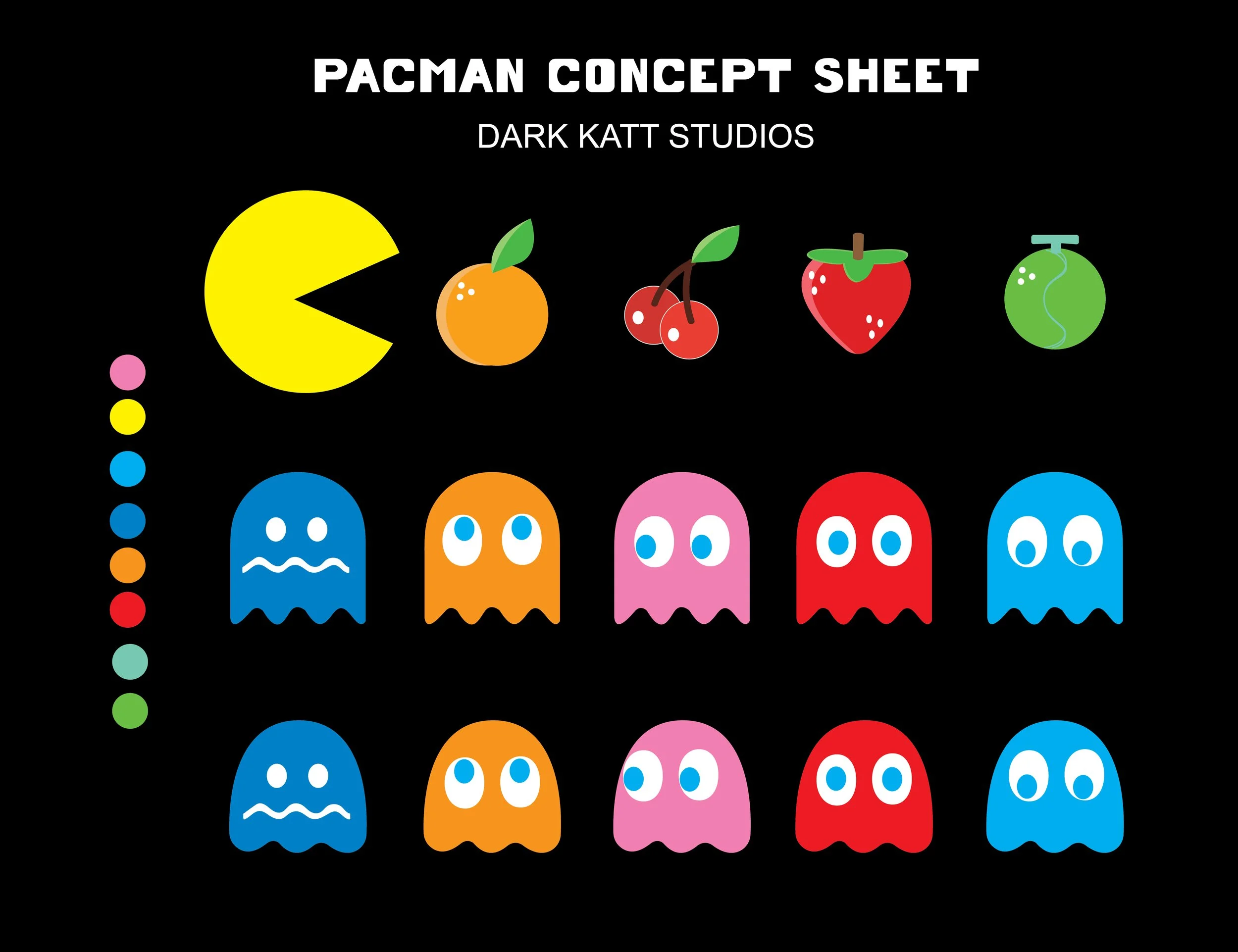 Pacman Concept Sheet for - Dark Katt Studios