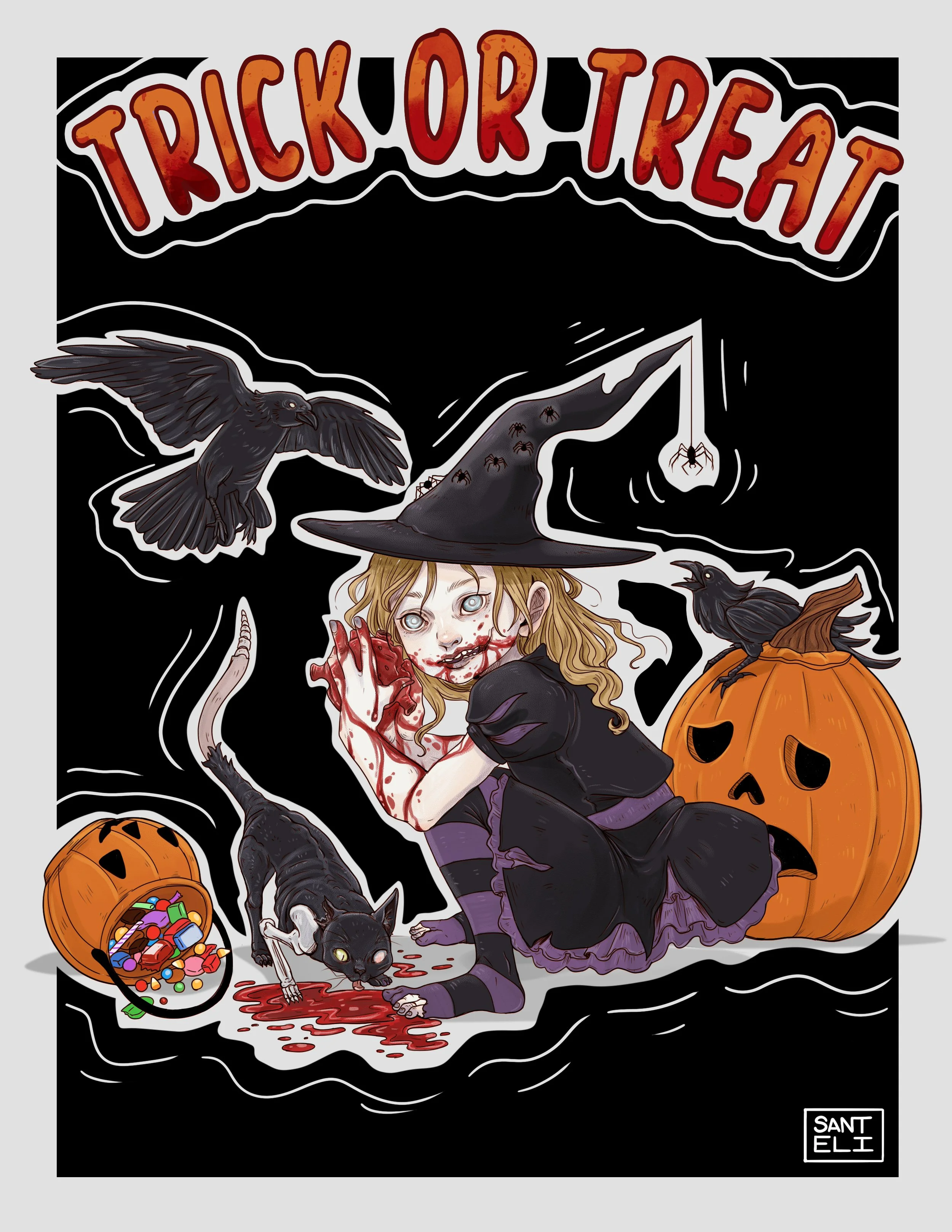 Original Trick or Treat Character - Zombie Witch