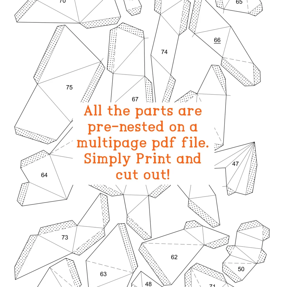 Low Poly 3D Snowman Papercraft Template — The Papercraftsman low-poly-3d-snowman-papercraft-template-the-papercraftsman