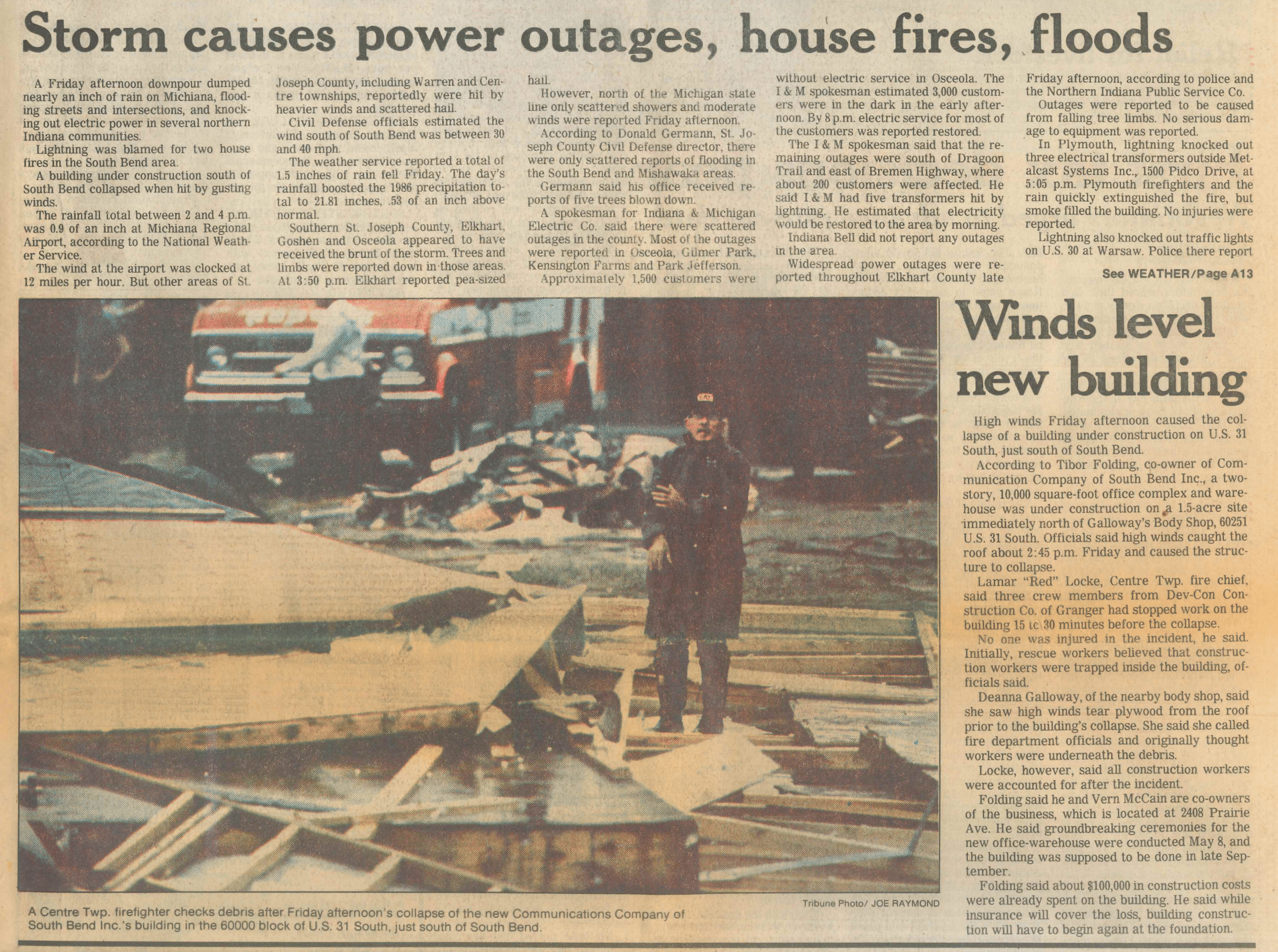1986 Flashback: Communication Company Featured in Storm Coverage