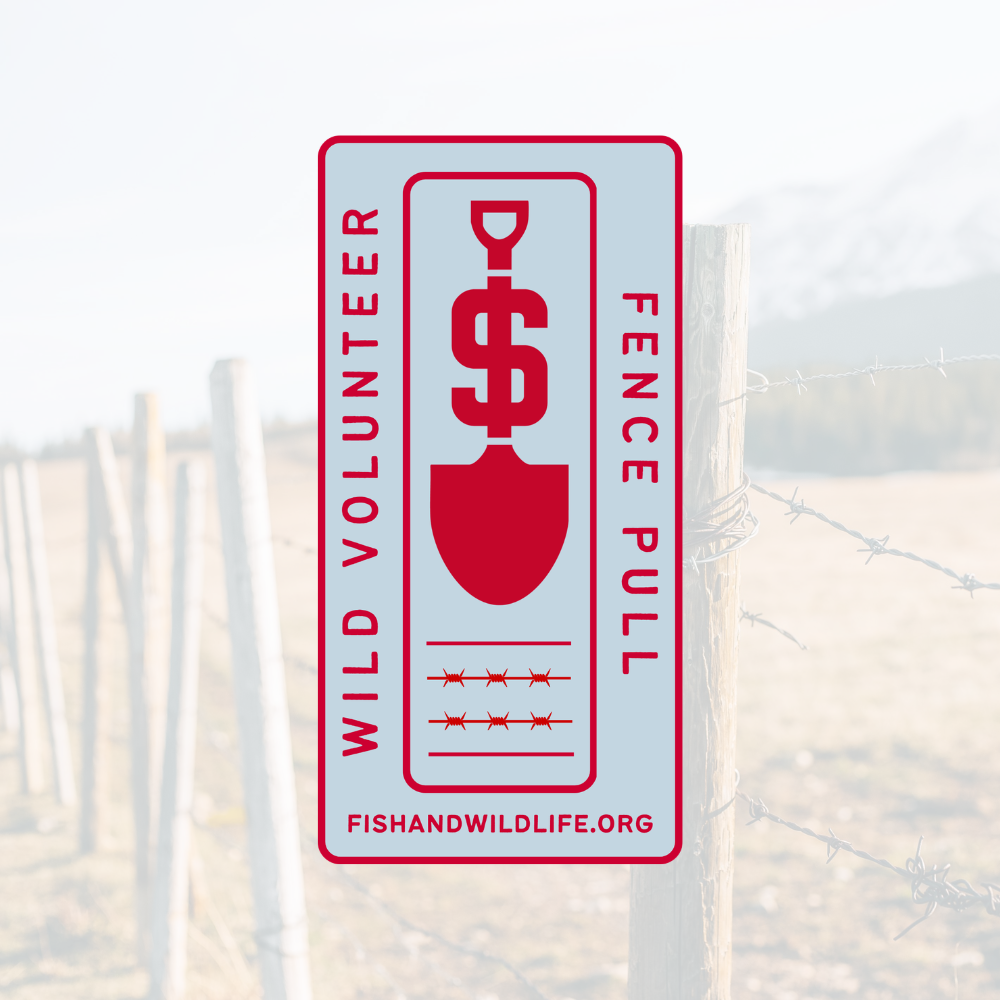 Fence Pull Badge - Wild Volunteer Sticker