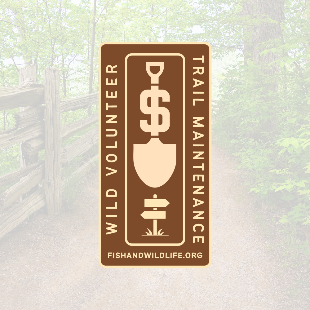 Trail Maintenance Badge - Wild Volunteer Sticker