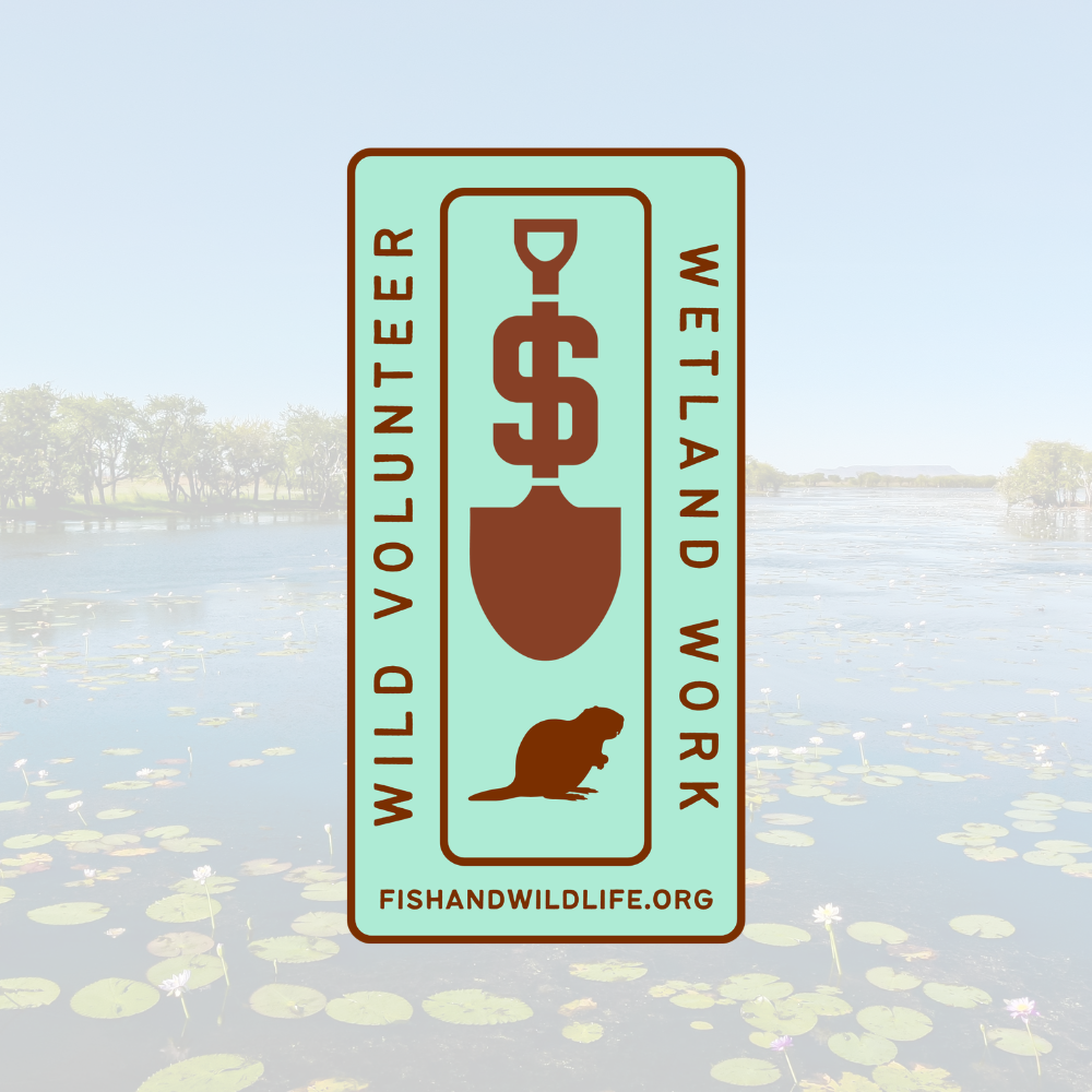 Wetland Work Badge - Wild Volunteer Sticker