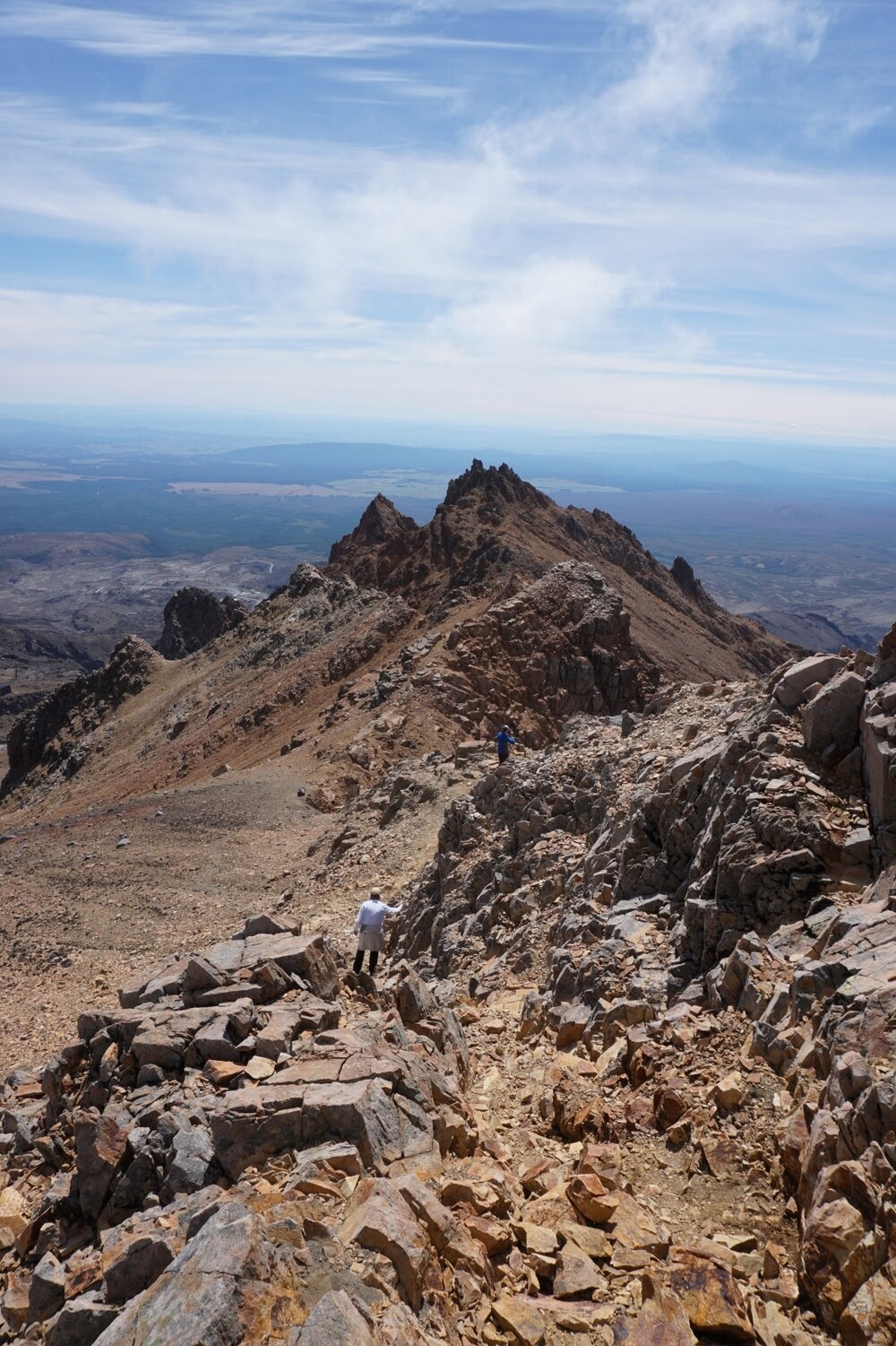 Hiking Trail to views of Mount Doom from Ruapehu Ridge in New Zealand