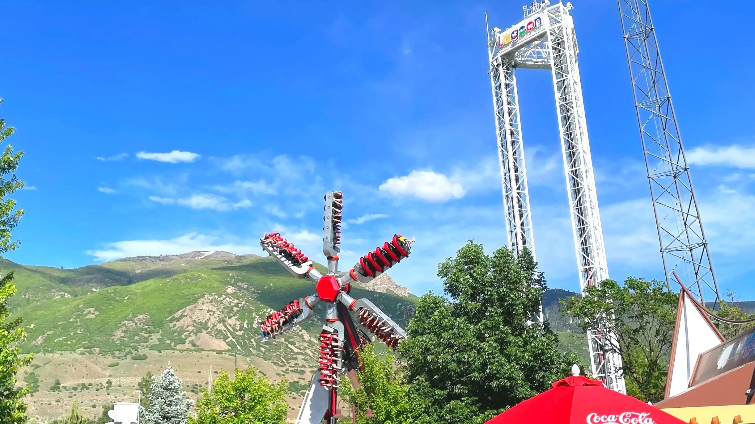 Rides at Lagoon Amusement Park near Salt Lake City, Utah.