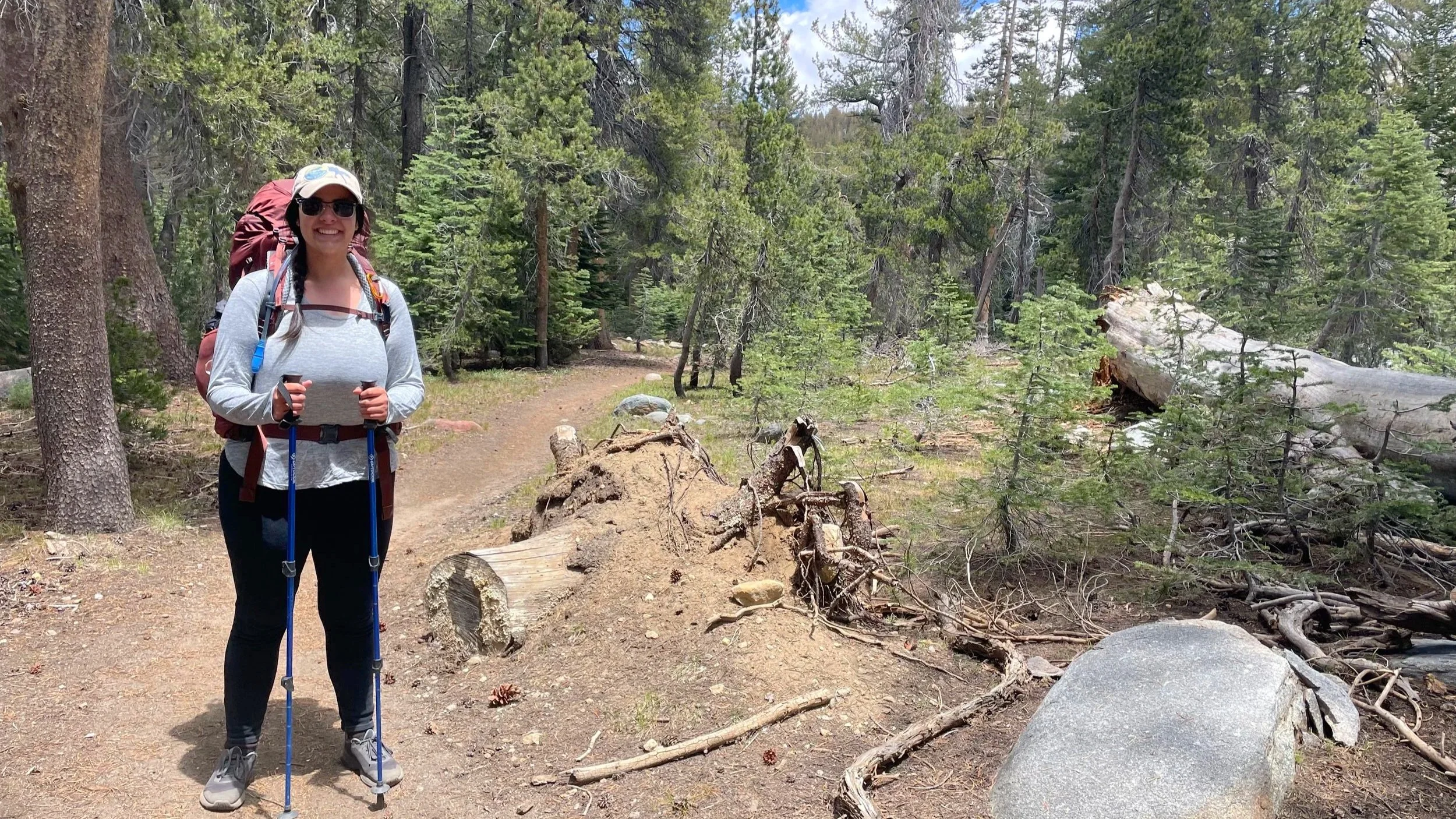 Backpacking in Yosemite with hiking poles