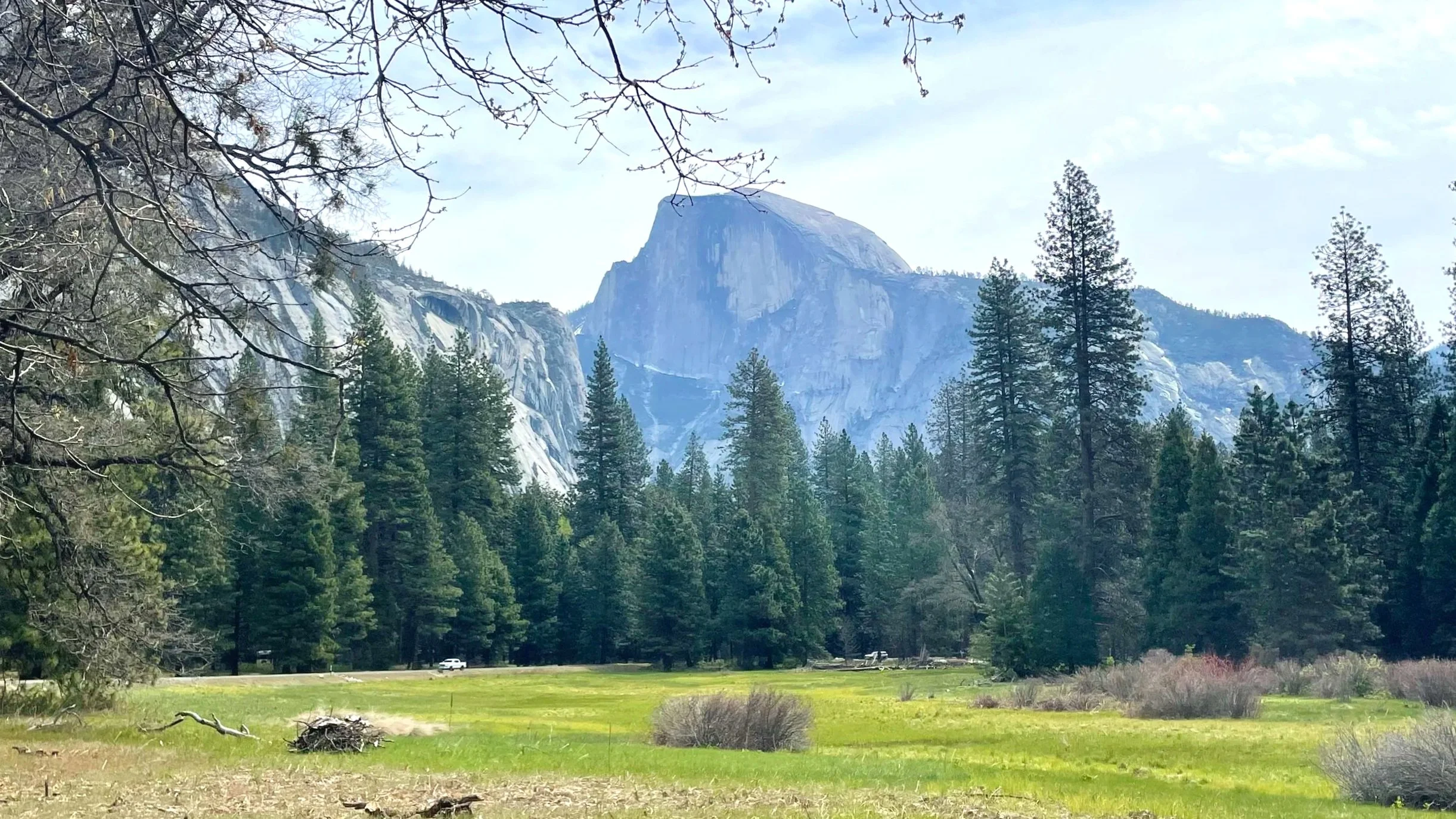 Half Dome as seen from Yosemite valley in Yosemite National Park