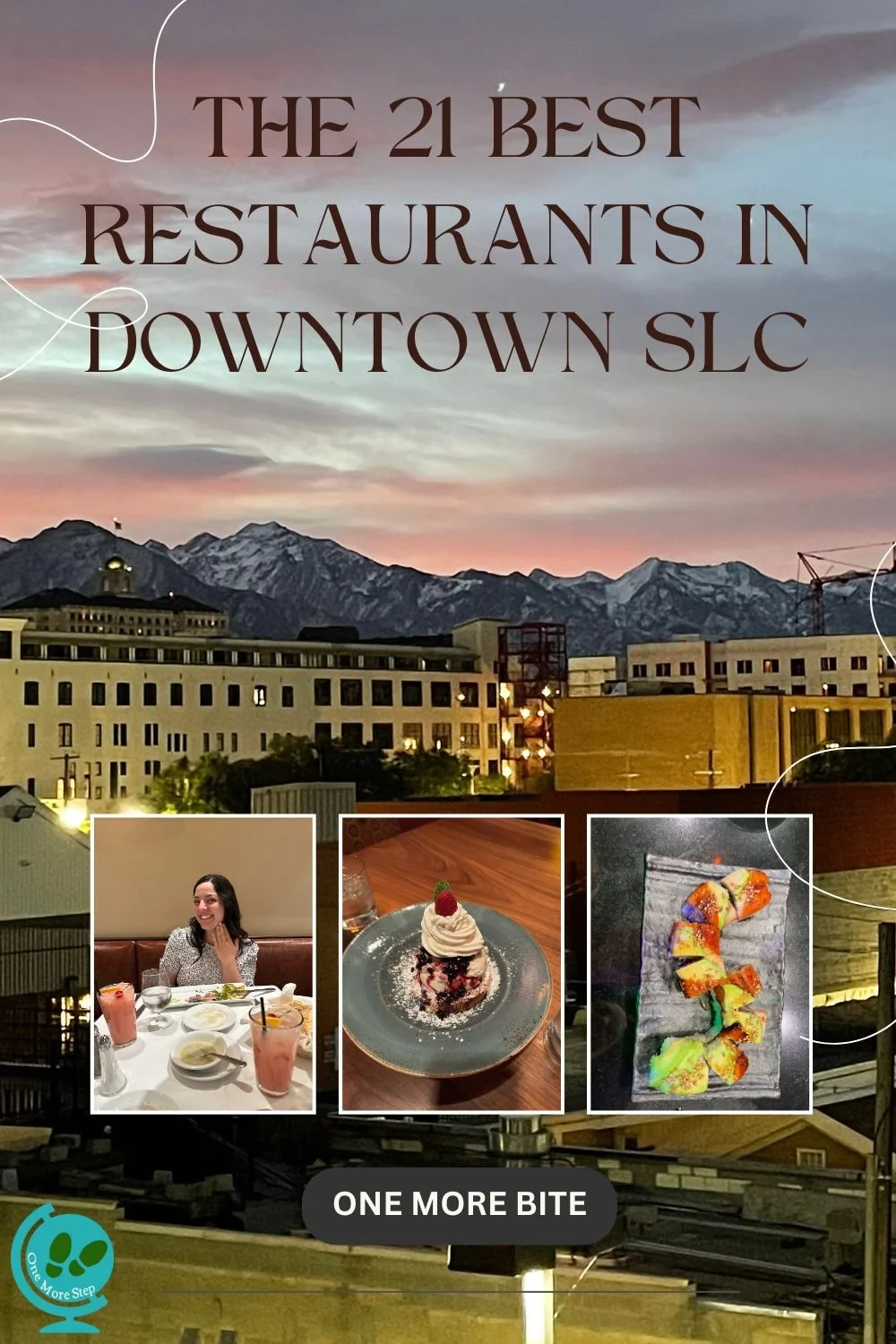 Poster of the best restaurants in downtown SLC.