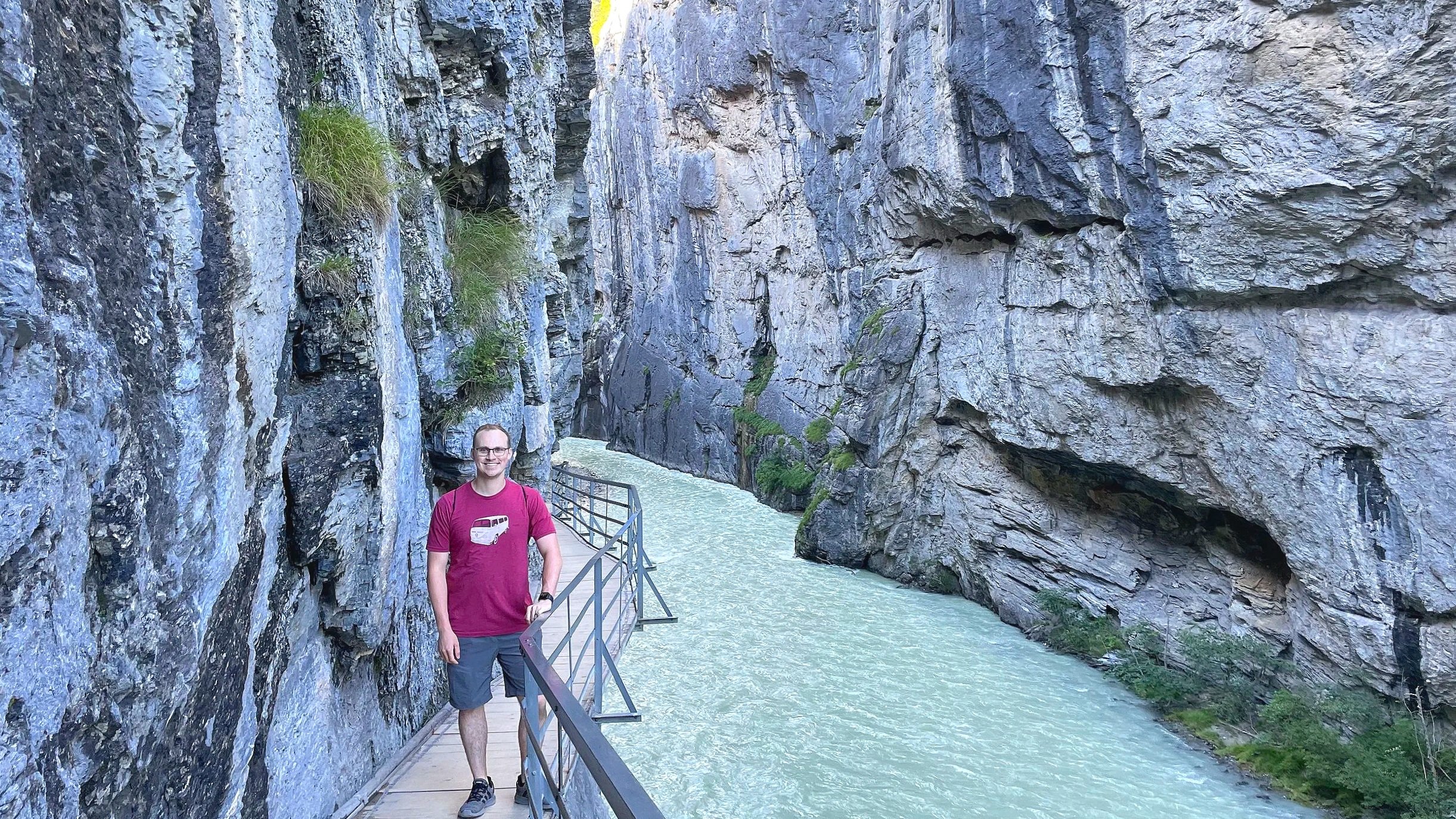The Aare Gorge in Switzerland is a great day trip from Zurich