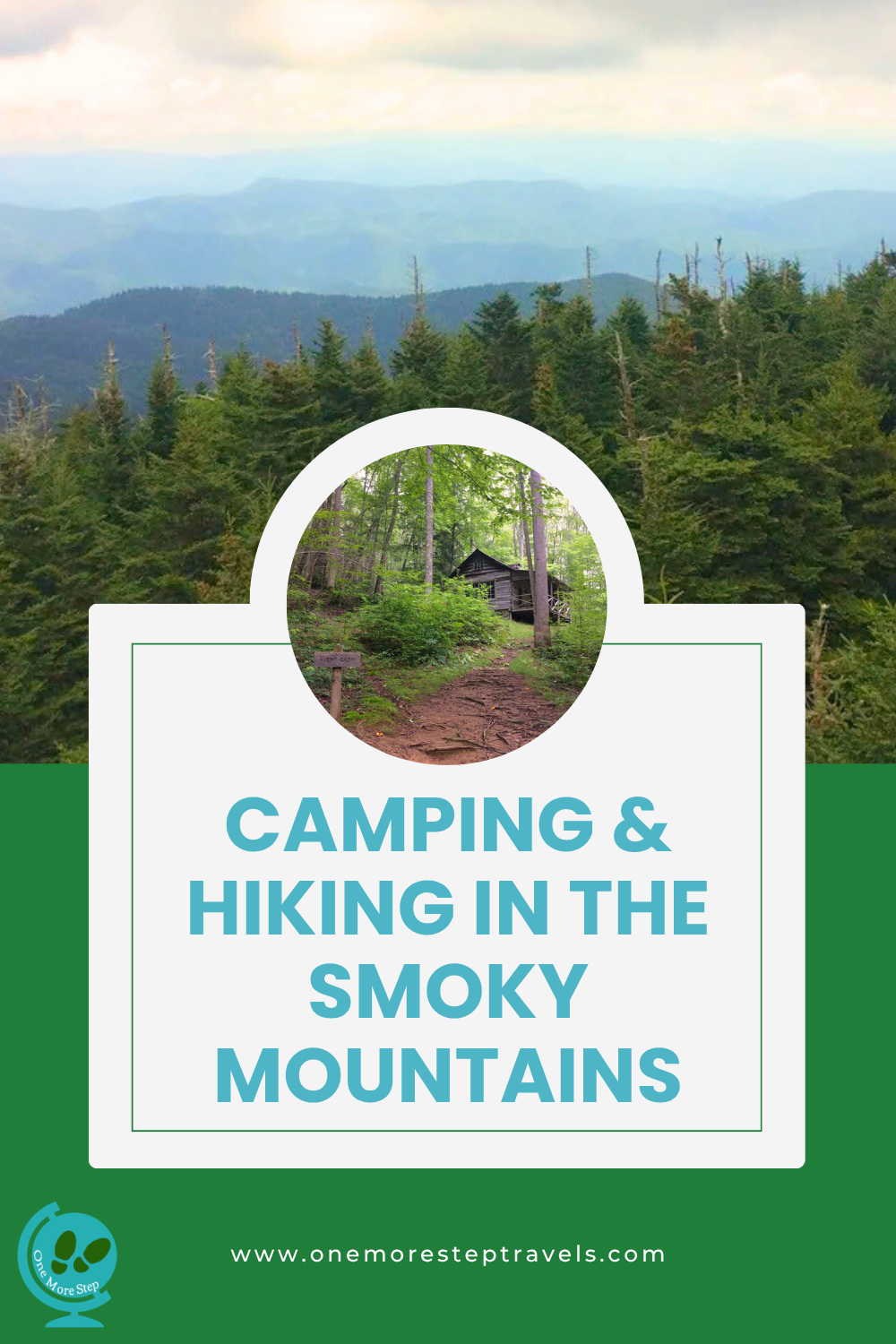 Poster for camping and hiking in the smoky mountains