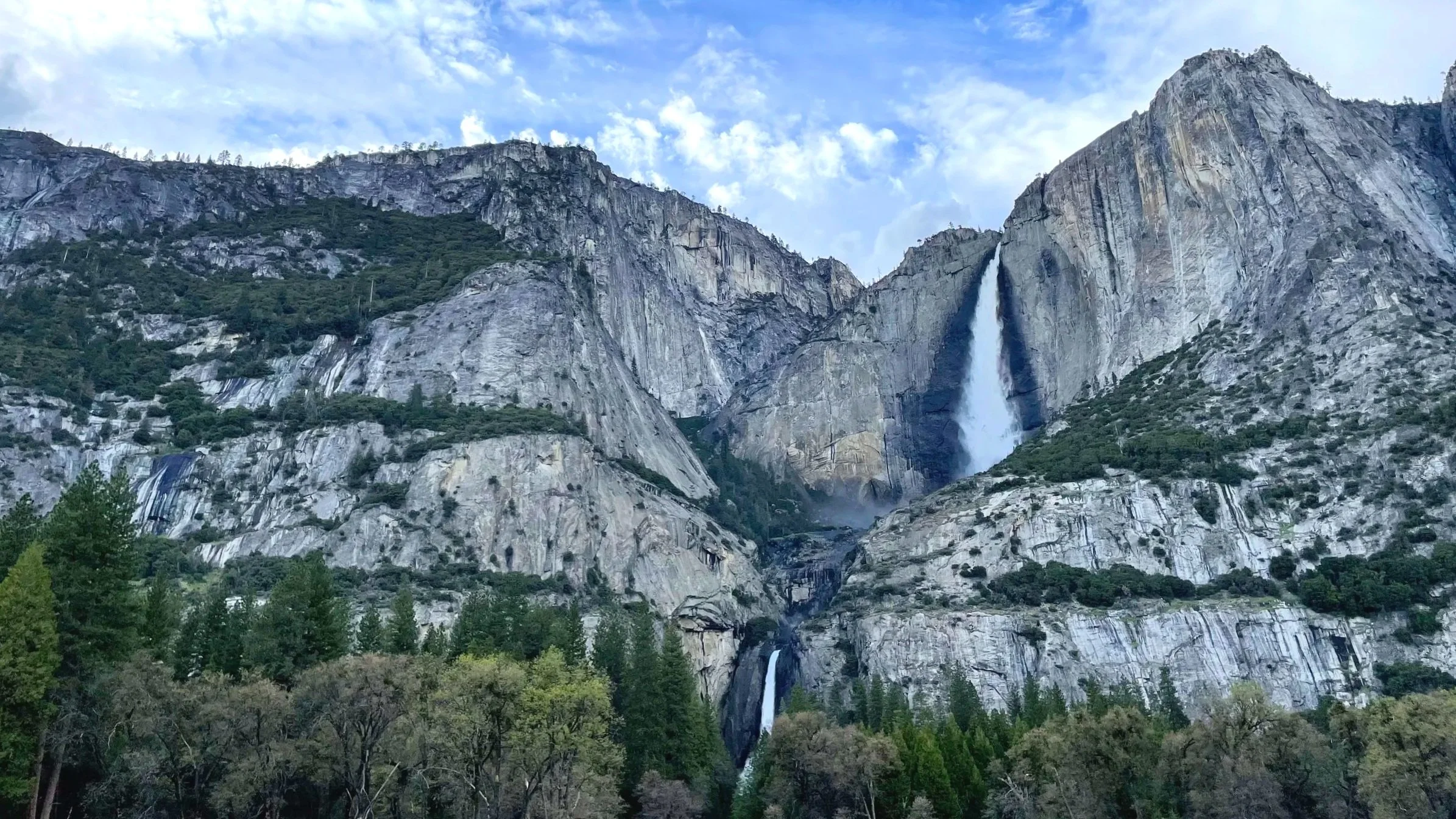 Yosemite Falls in Yosemite National Park, a must-see view for first-time visitors