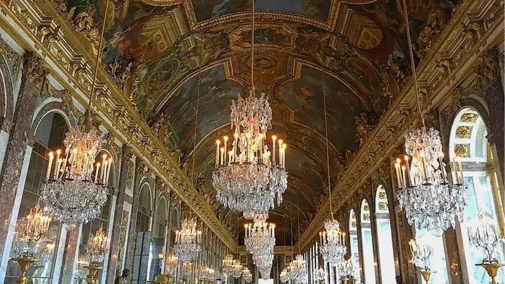 The hall of mirrors in Versailles will blow away any first time visitor to Paris