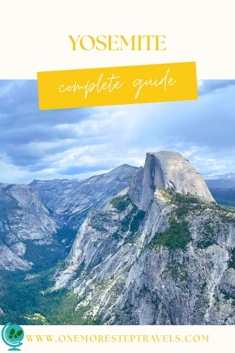 Pinterest poster for a Yosemite Complete Guide.