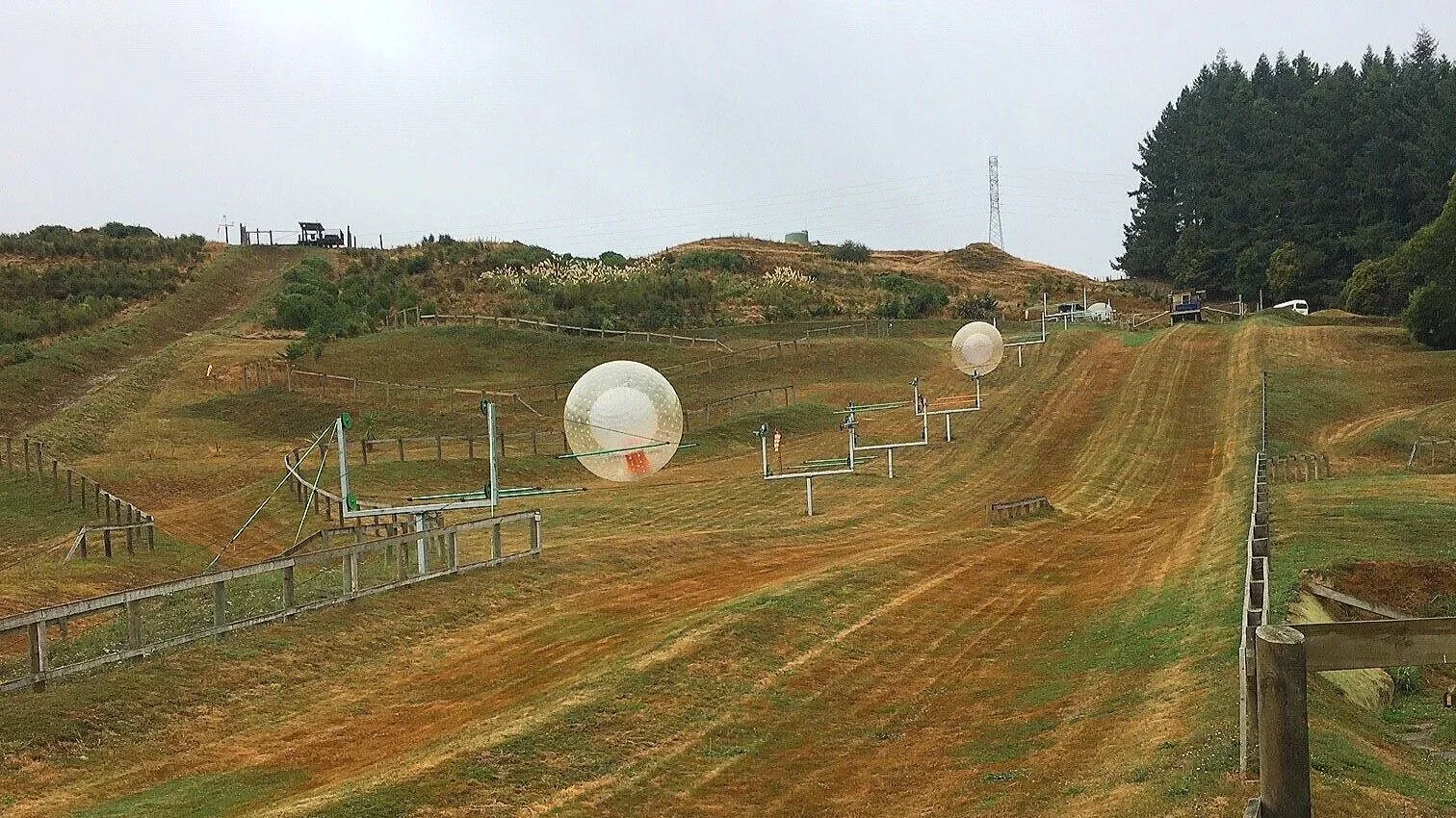 Zorbing course in North Island, New Zealand