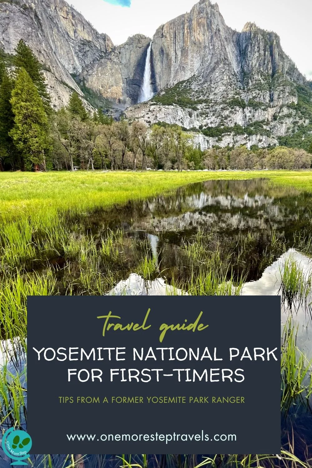 Pinterest poster for a Yosemite travel guide.