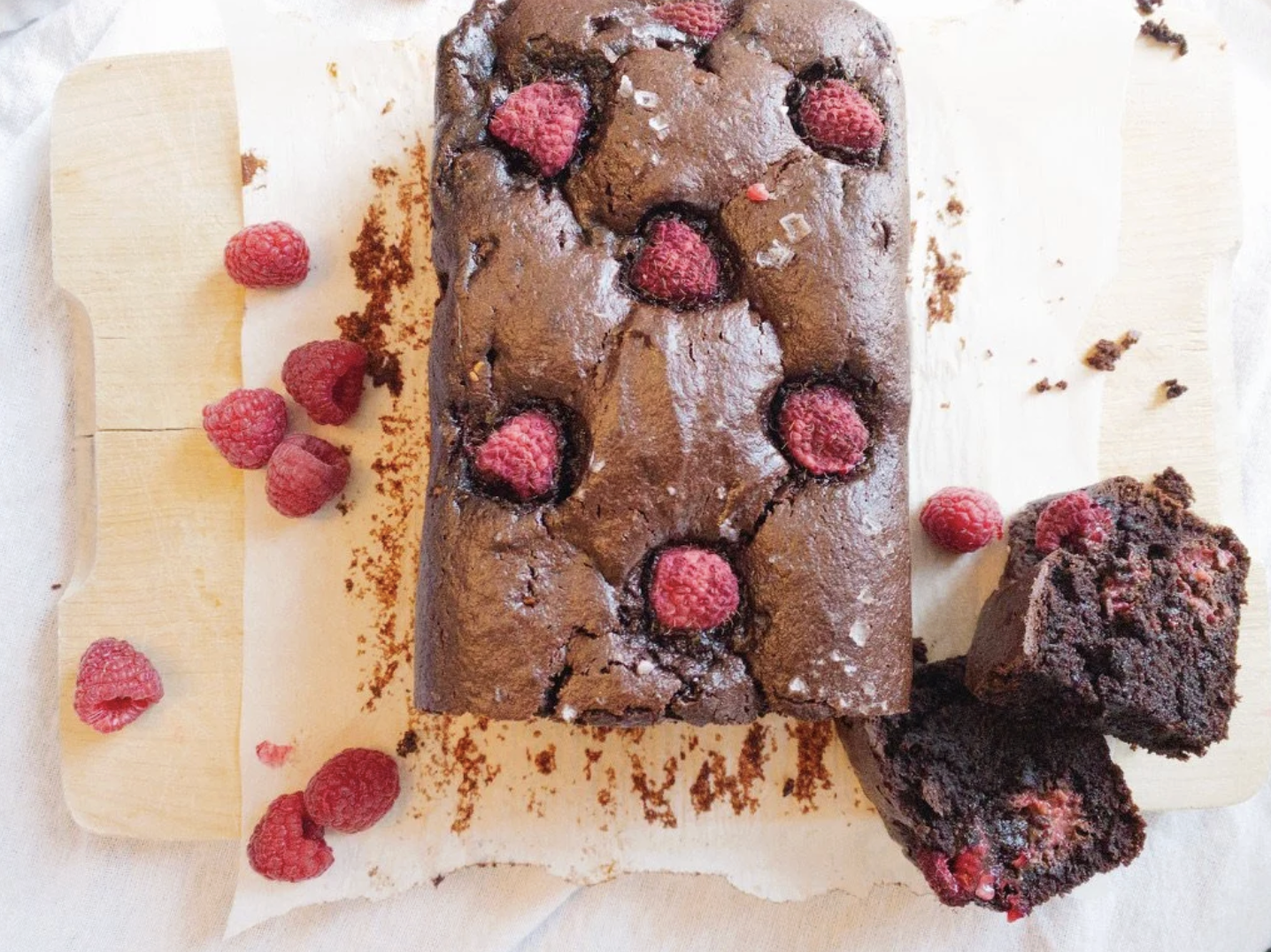 Dark Chocolate Raspberry Brownies
