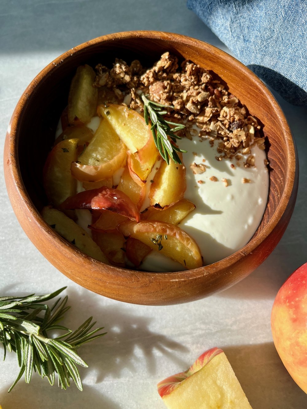 Rosemary Roasted Apples & Yogurt — Wellmade Restorative
