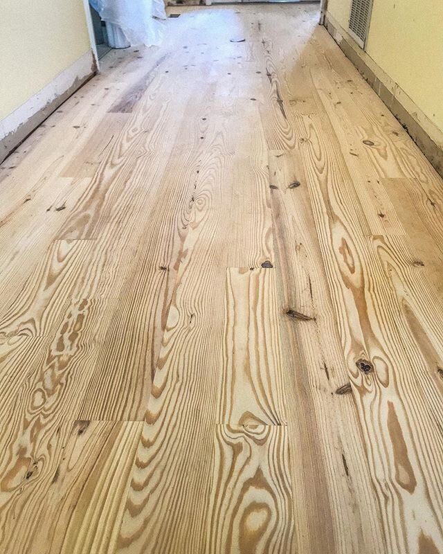 All sanded up and ready for stain in the morning... #seawatch #oib #pine# #flooring #softwood #holdenbeach #brunswickcountync #construction #hardwork #honestliving #workharder