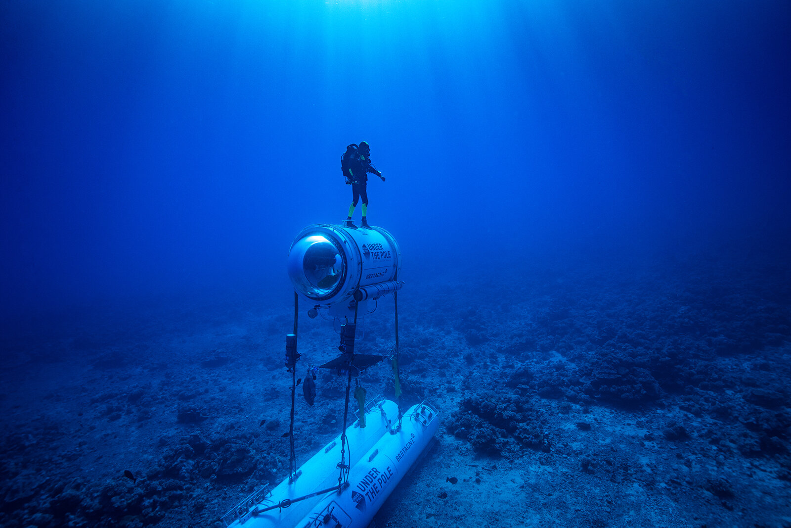 An underwater astronaut