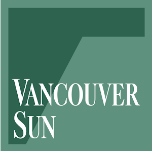 Vancouver Sun logo with green background and white text