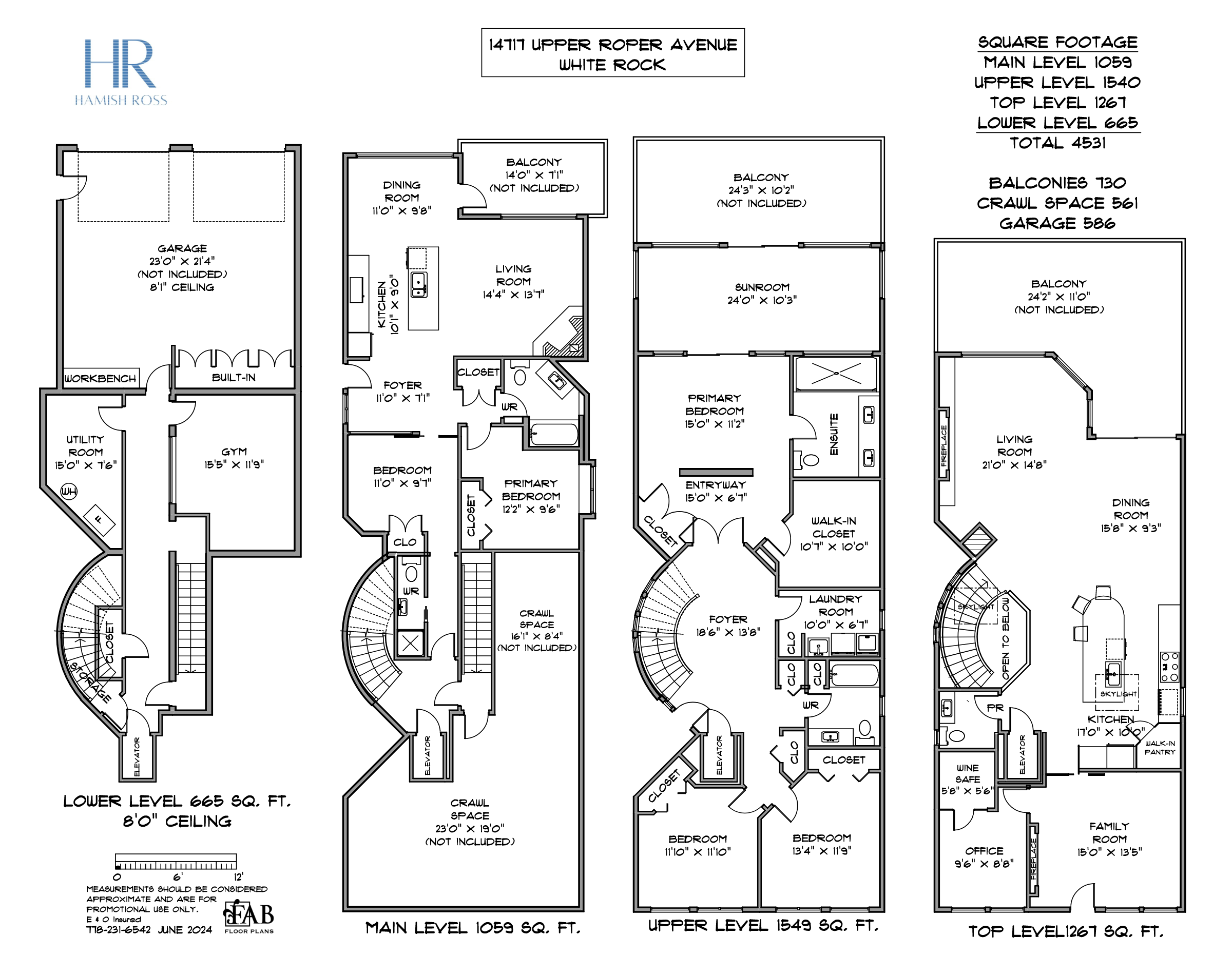 white rock real estate - floor plan for 14717 upper roper