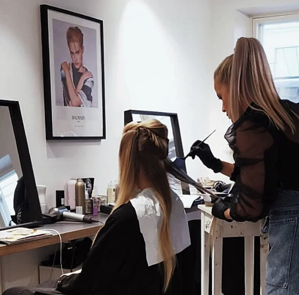 Hiusten balayage värjäys kampaamo Helsinki