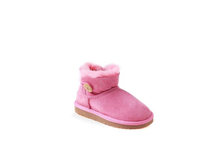*Ozwear UGG  Kids Button Ugg Pink