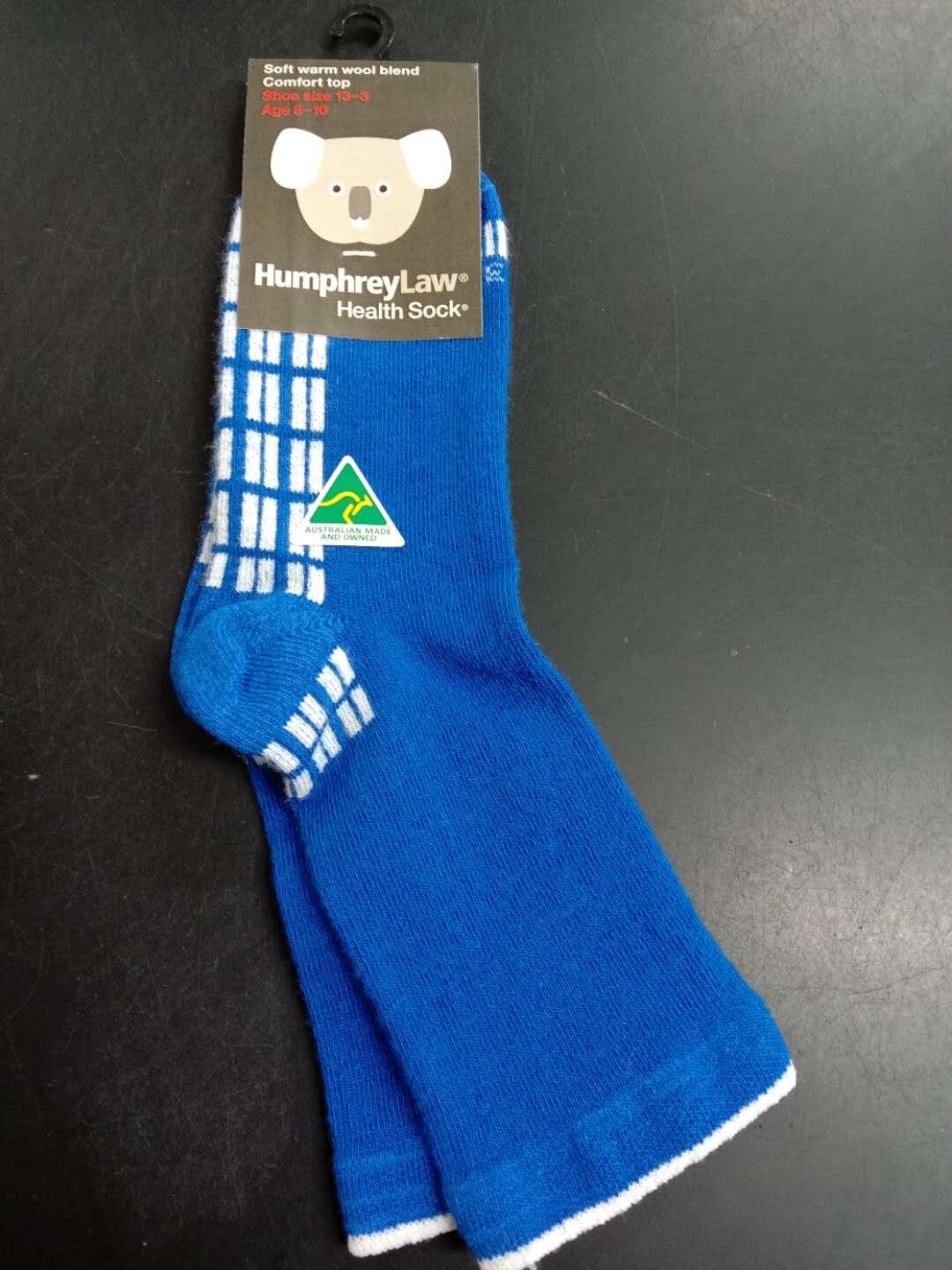 Humphrey Law kids soft warm wool blend sock-Blue