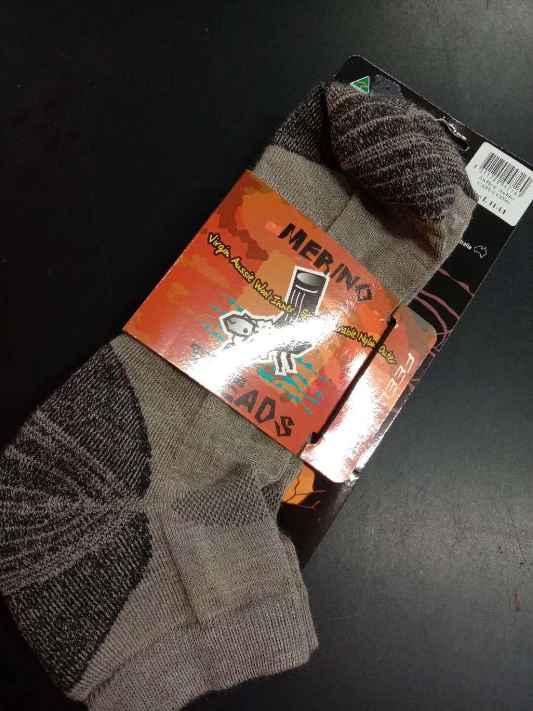 Merino Treads wool socks-Brown