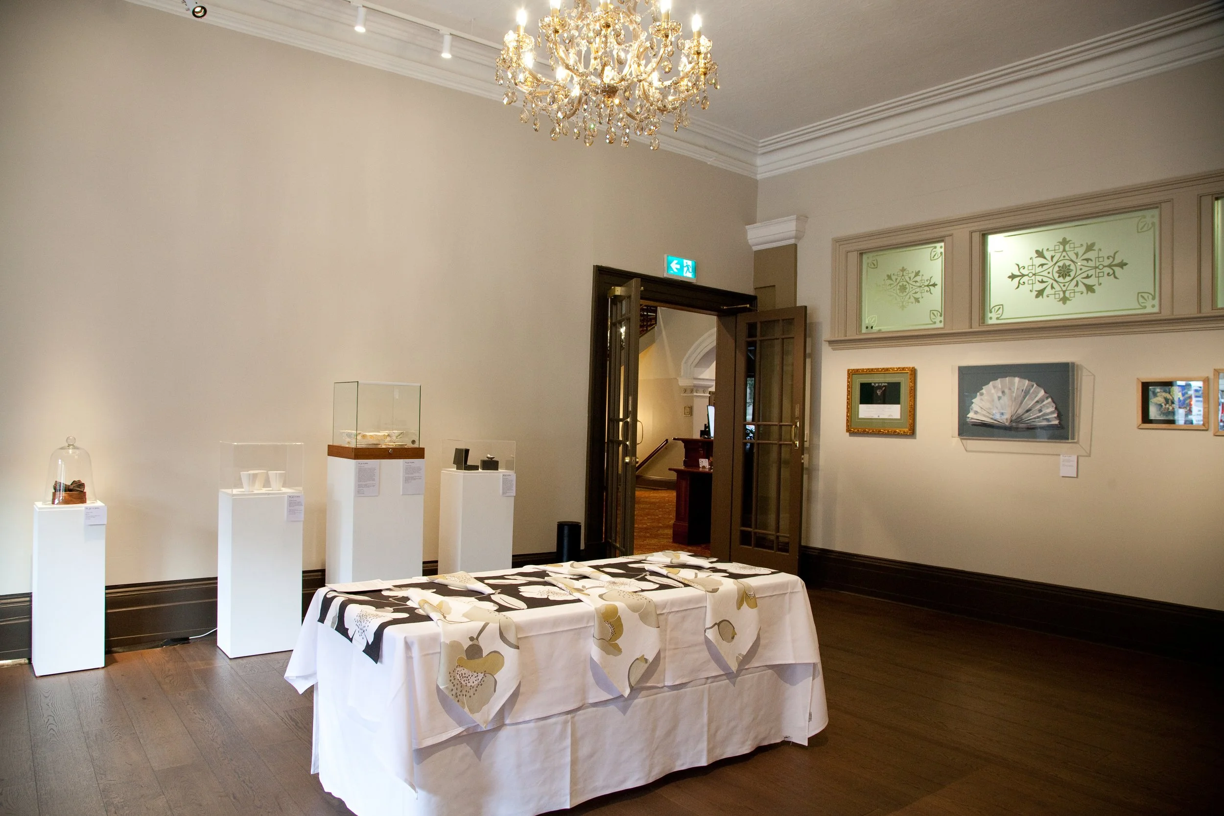 Art exhibition in the gallery at Hadley's in Hobart