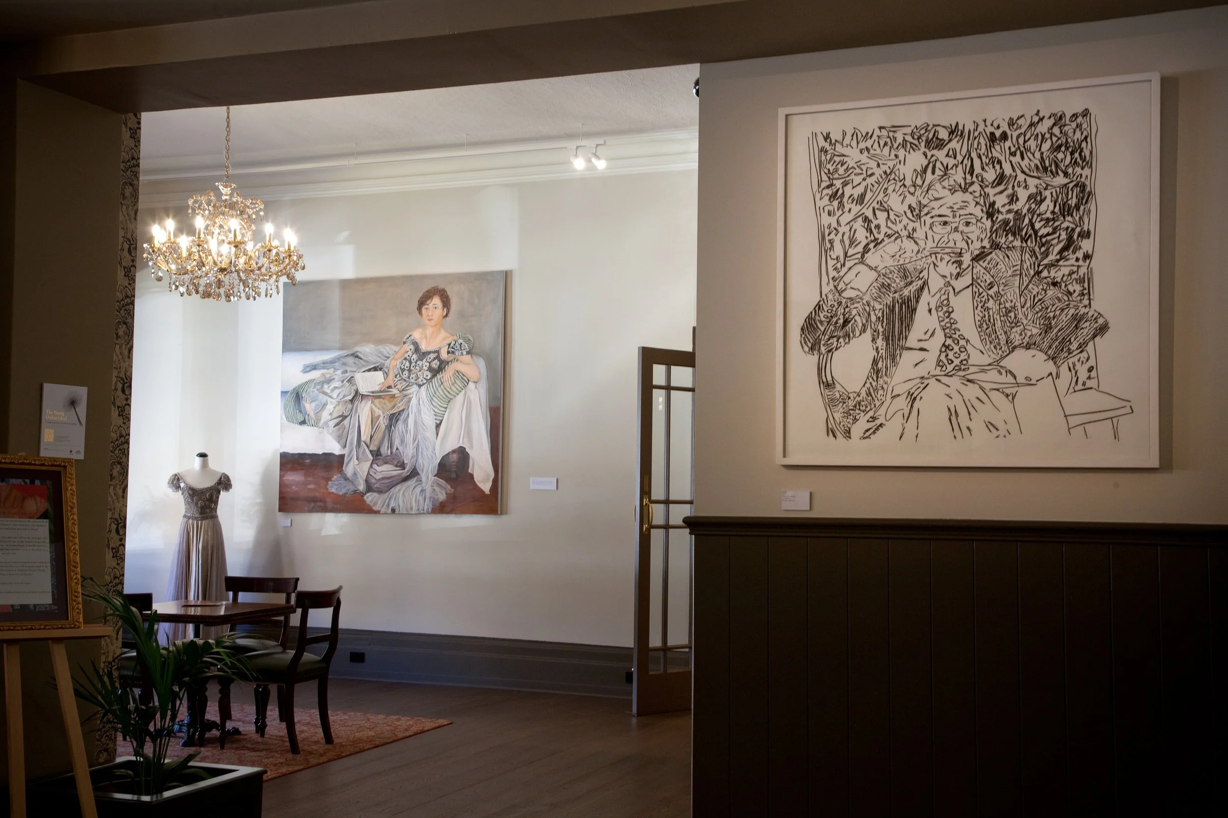 Art exhibition in the gallery at Hadley's in Hobart