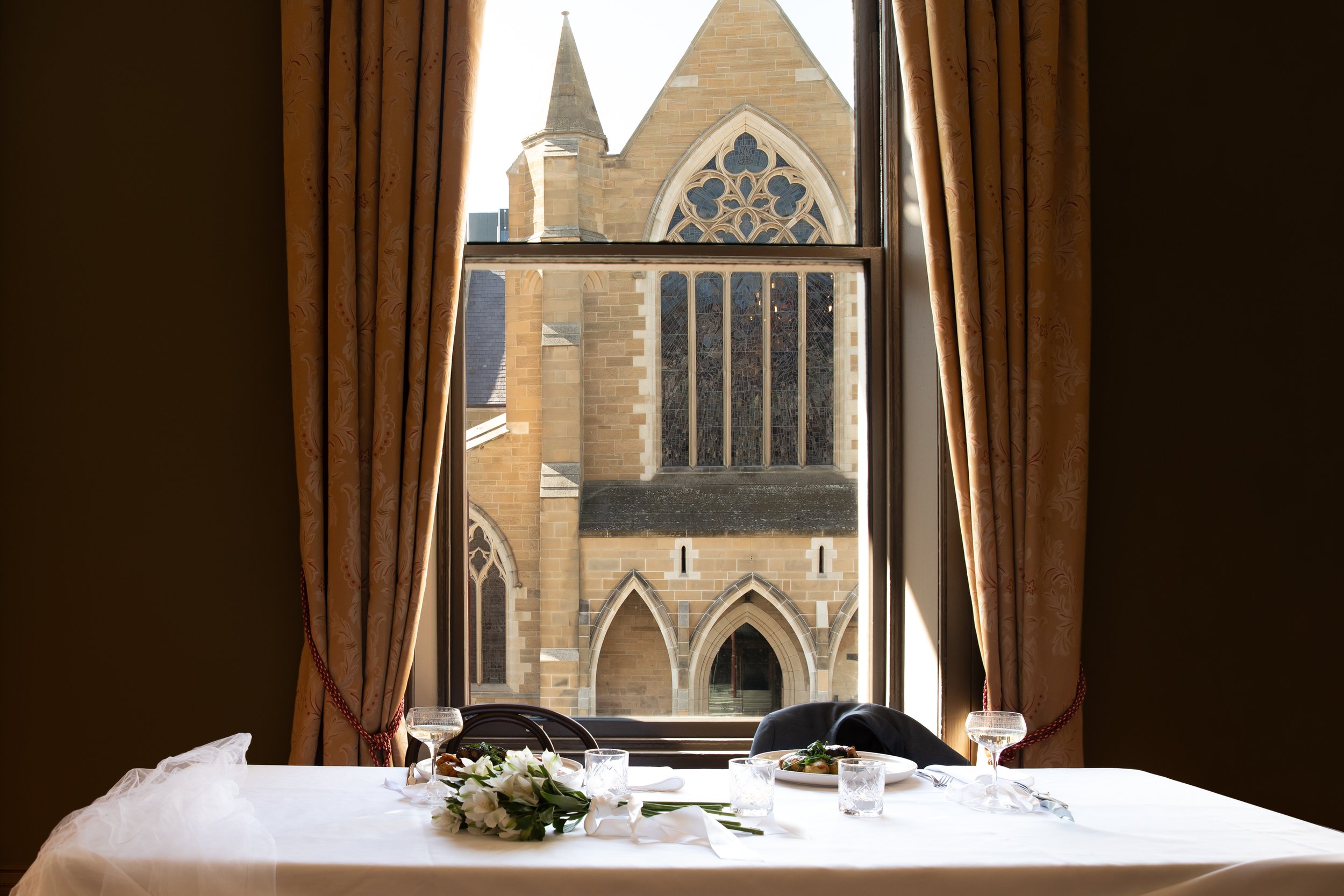 Wedding ceremonies and receptions at Hadley's Orient Hotel in Hobart