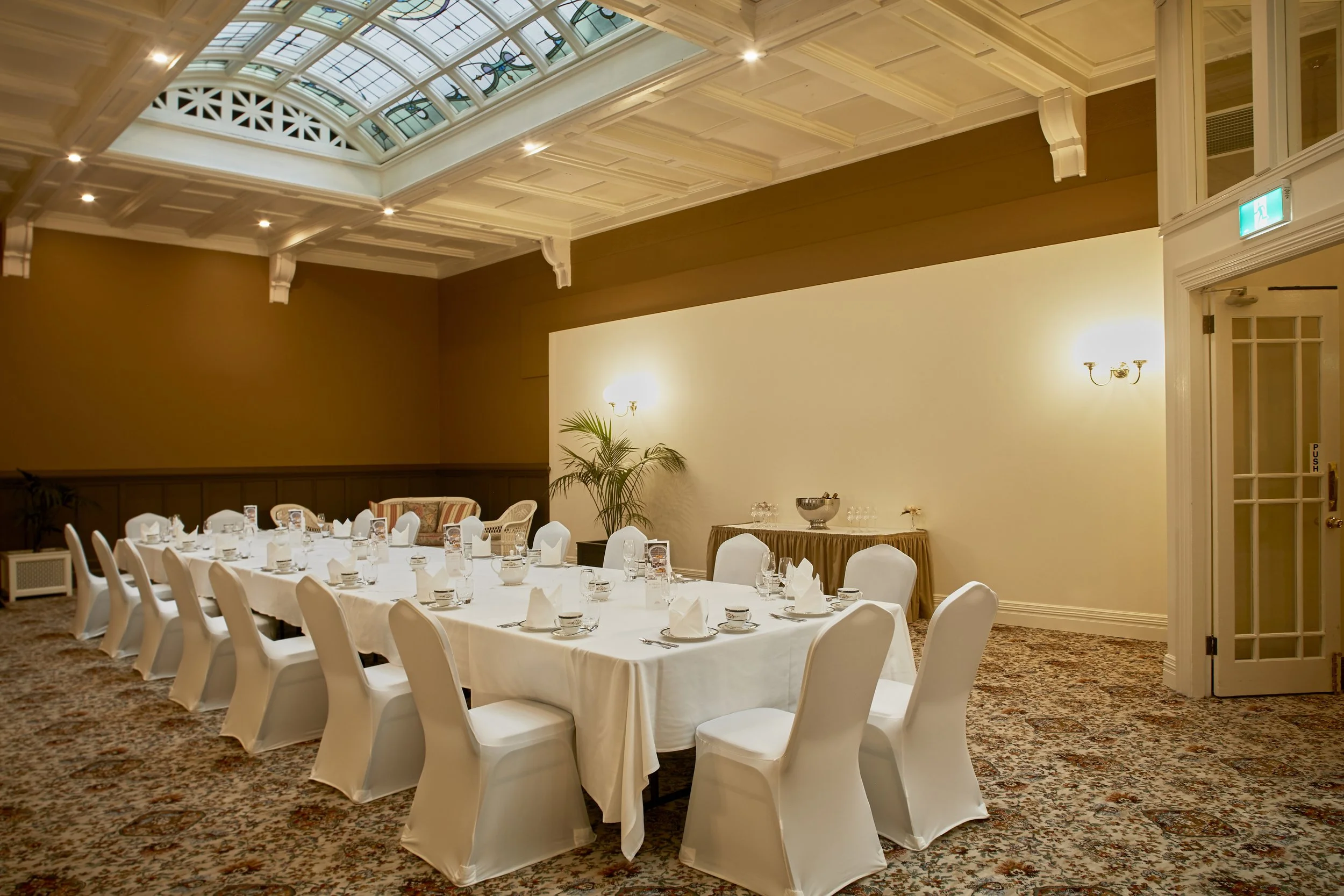 Private dinner in Leadlight Room at Hadley's